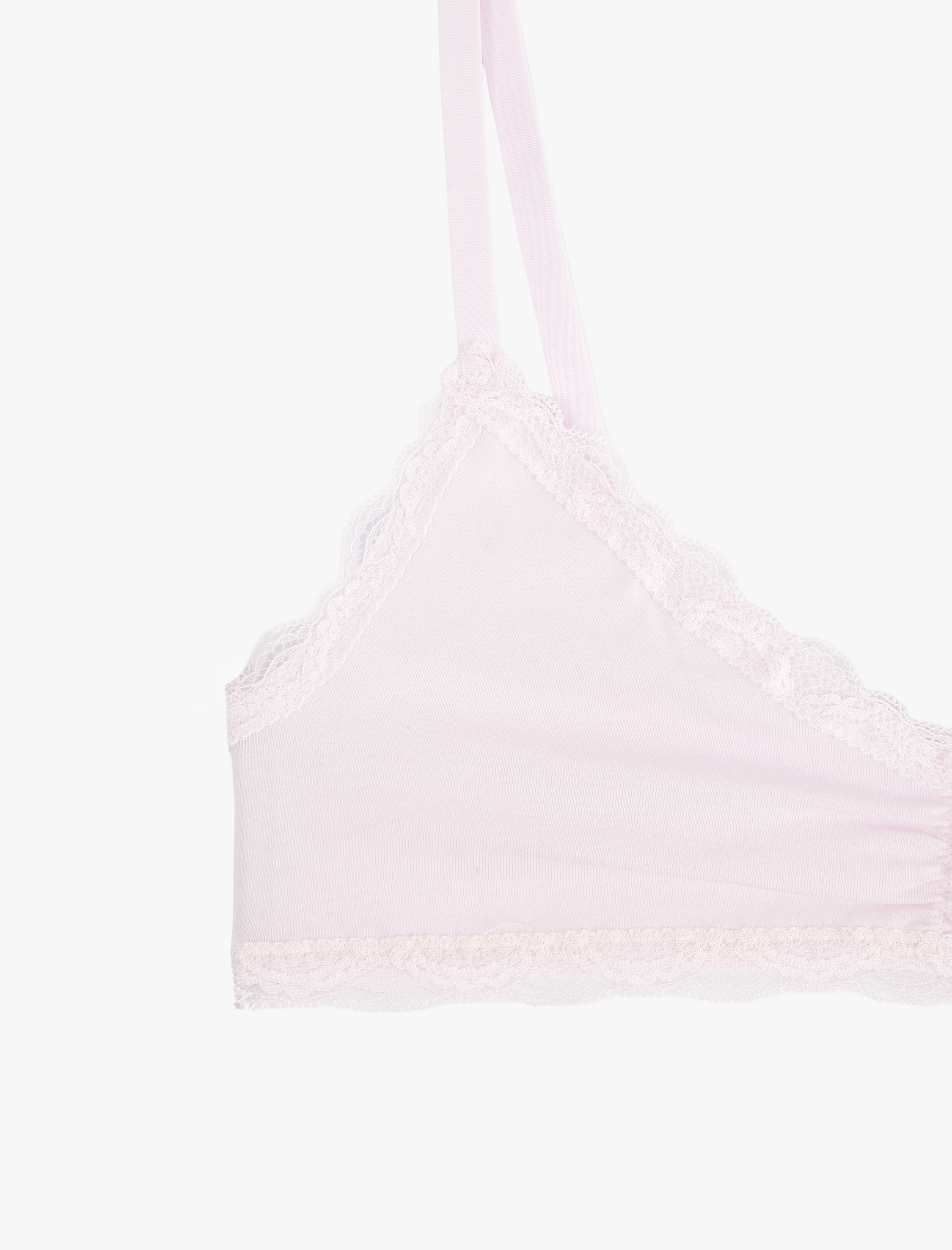   Rahat Kalıp Dolgusuz Pamuklu Balensiz Dantel Detaylı Sütyen