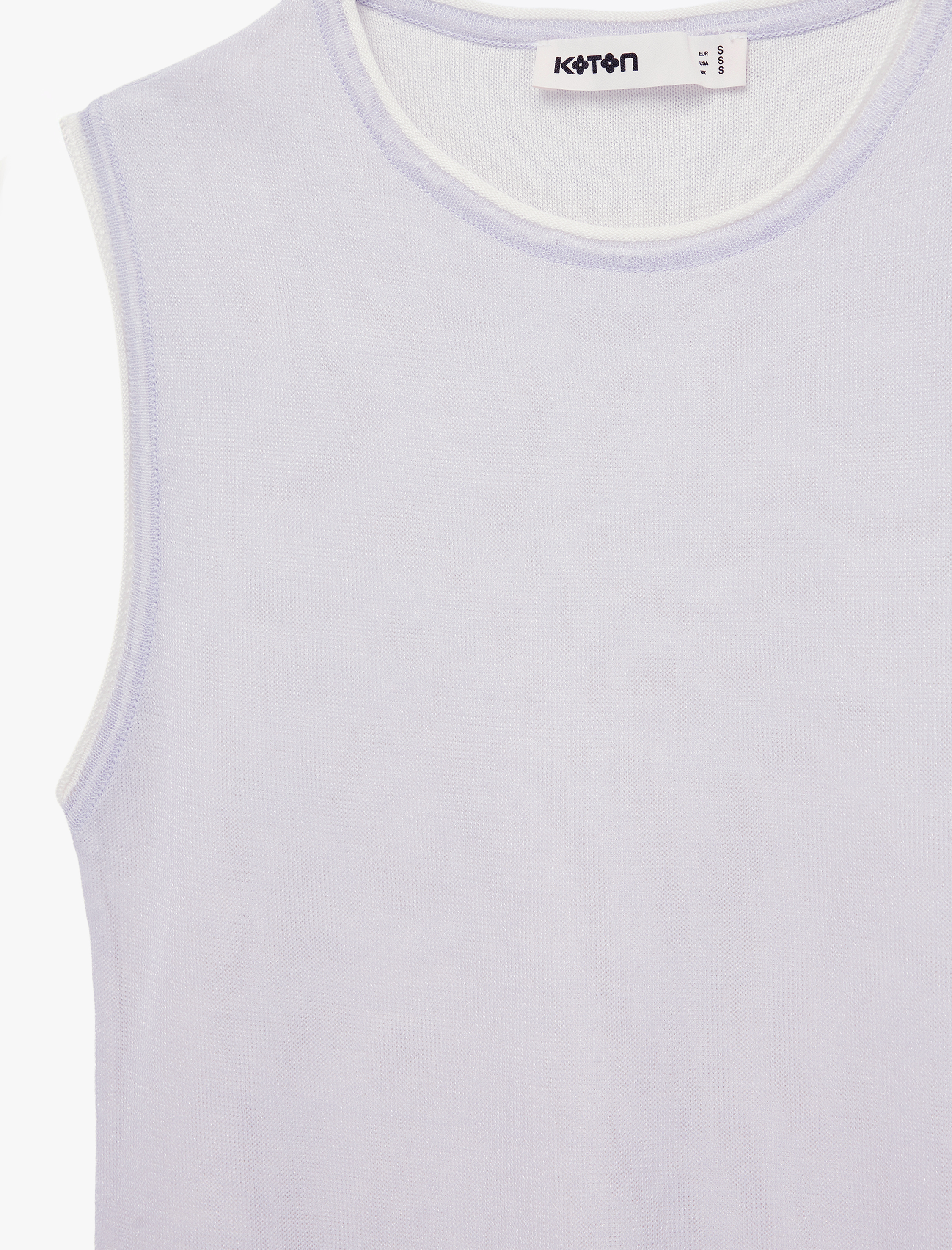   Bisiklet Yaka Triko Kolsuz Bluz