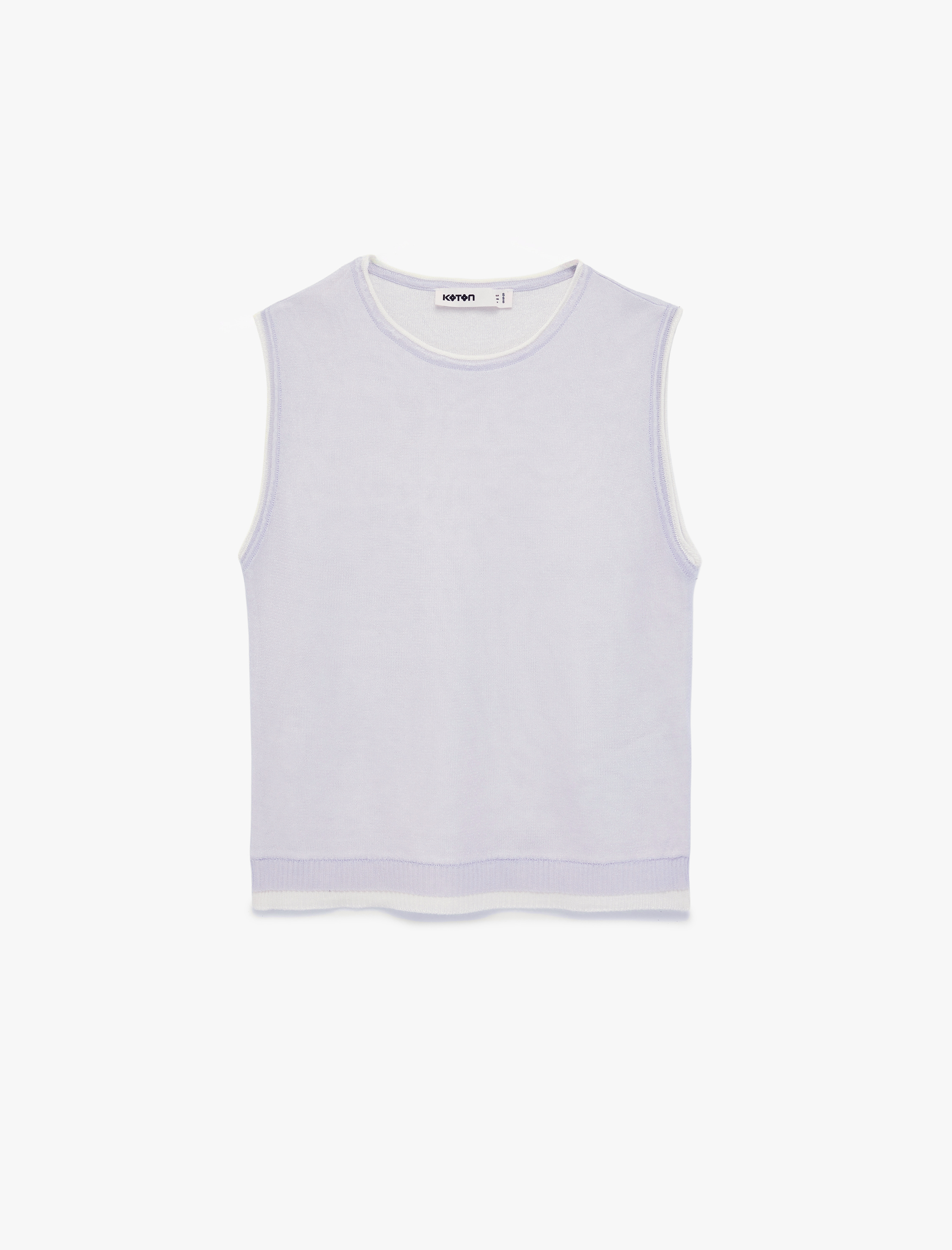   Bisiklet Yaka Triko Kolsuz Bluz