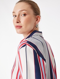 Klasik Yaka Düğmeli Uzun Kollu Gömlek