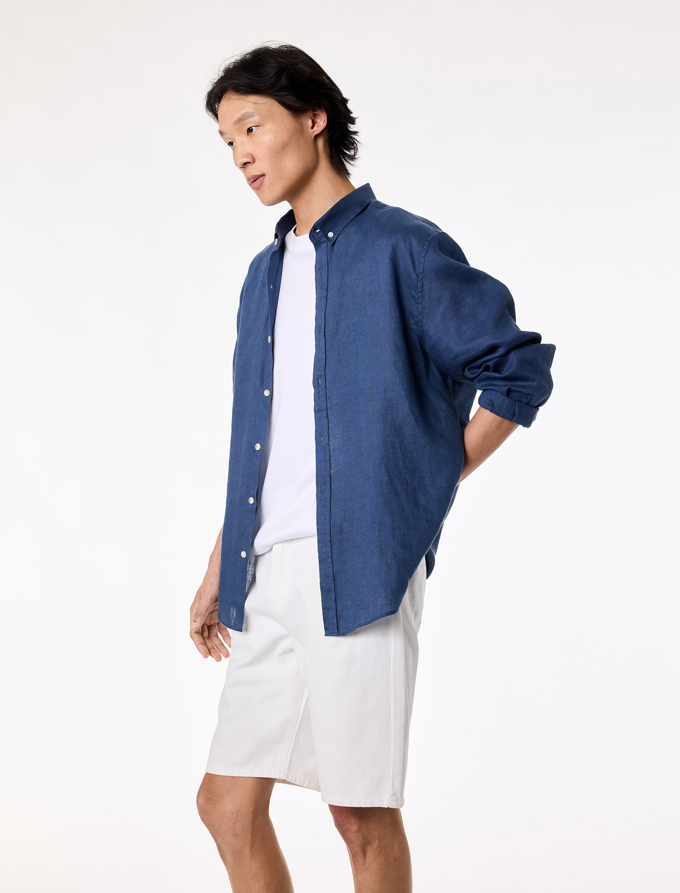   Pamuklu Cepli Rahat Kalıp Normal Bel Jean Şort