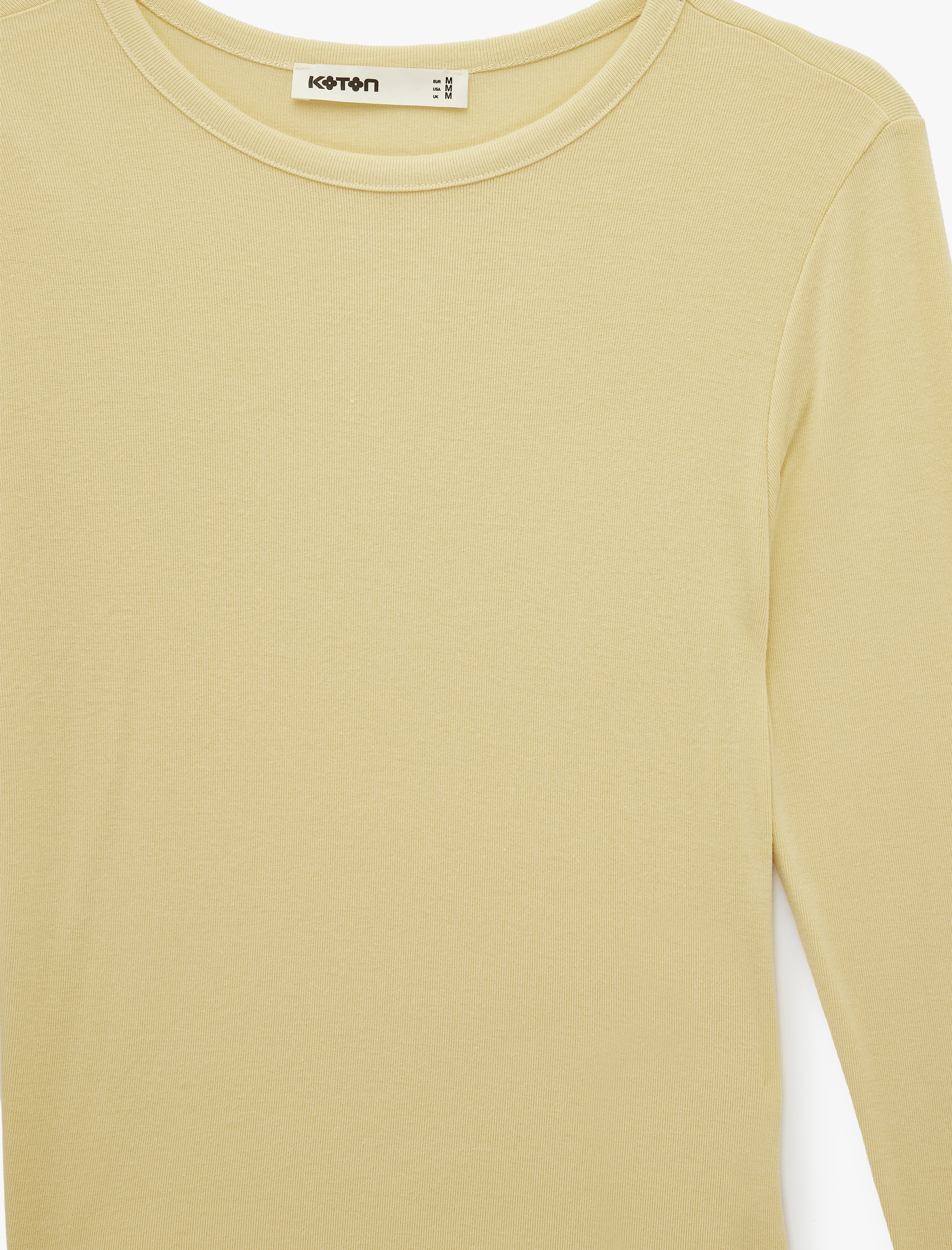   Slim Fit Uzun Kollu Bisiklet Yaka Basic Tişört