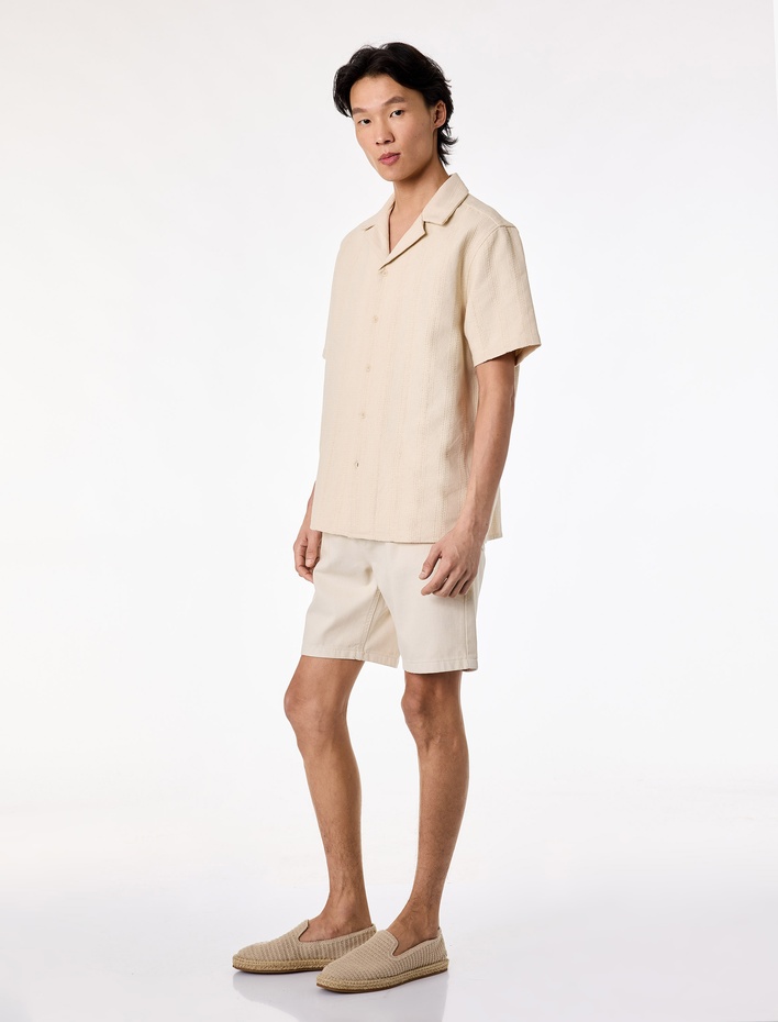  Pamuklu Cepli Bermuda Oversize Beli Bağcıklı Baggy Jean Şort