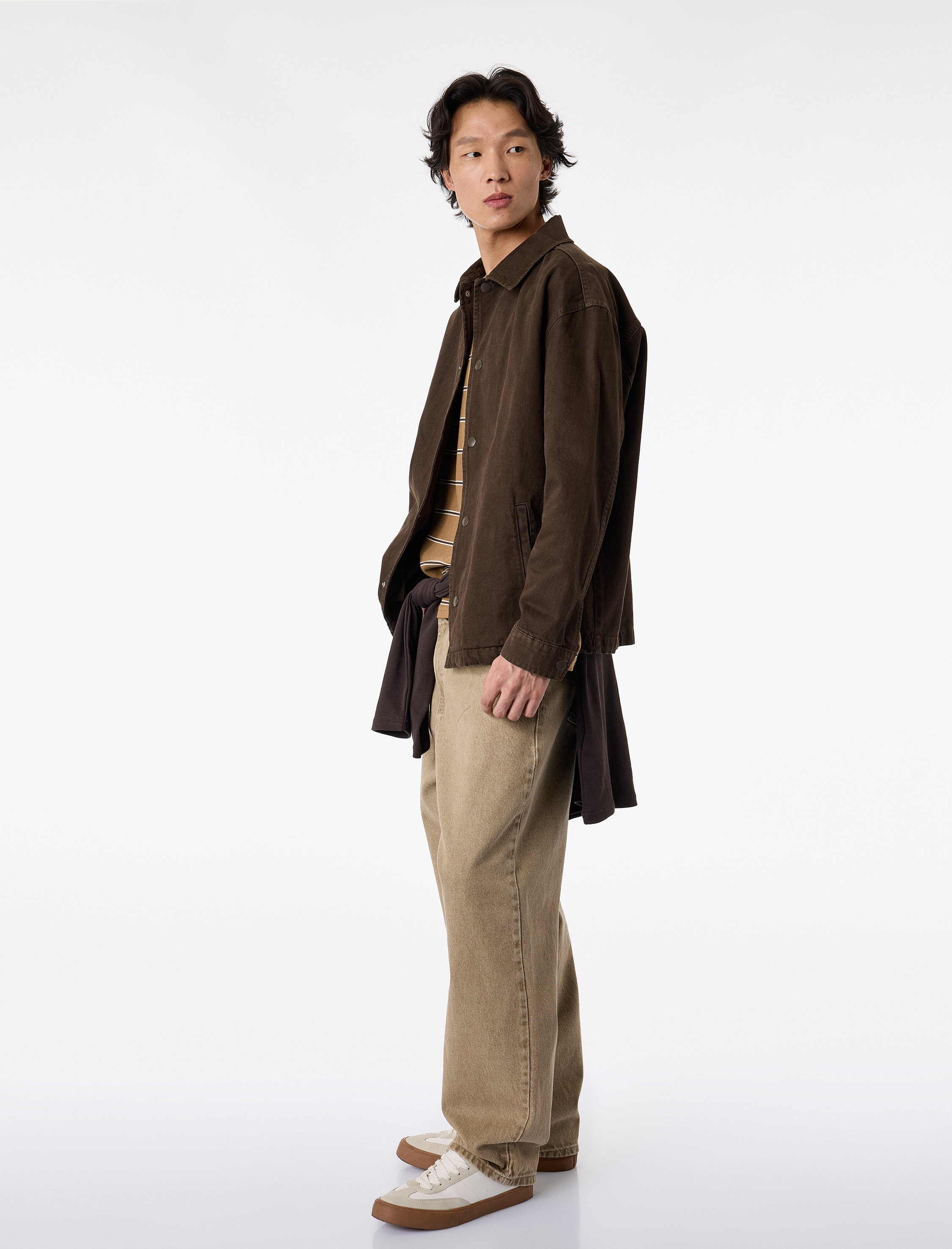   Normal Bel Pamuklu Bol Baggy Jean Pantolon