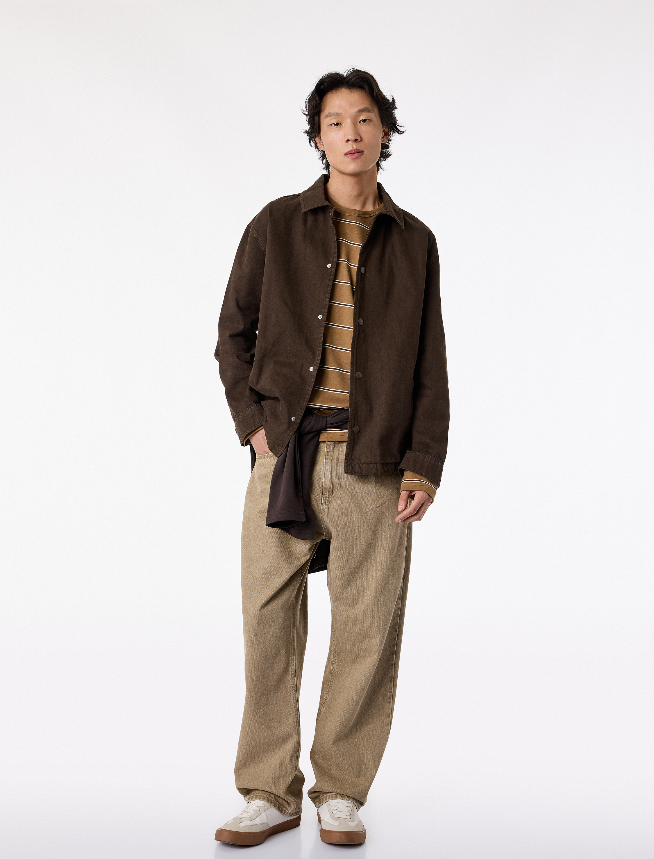   Normal Bel Pamuklu Bol Baggy Jean Pantolon