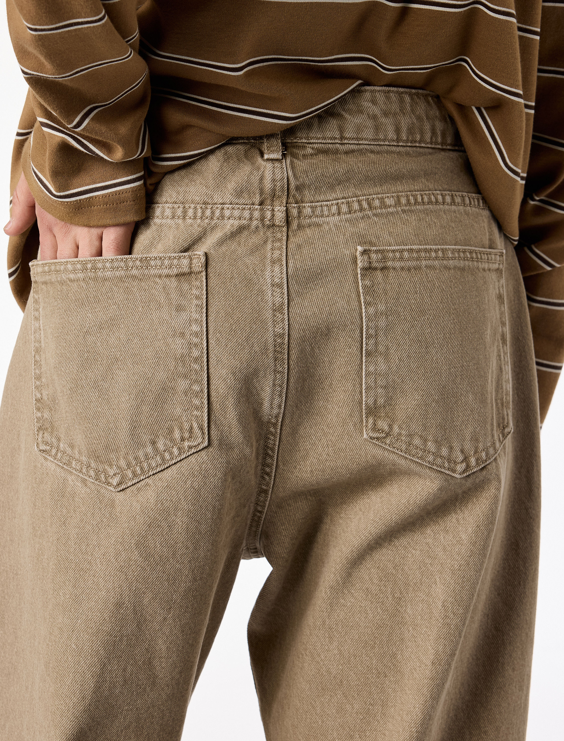   Normal Bel Pamuklu Bol Baggy Jean Pantolon