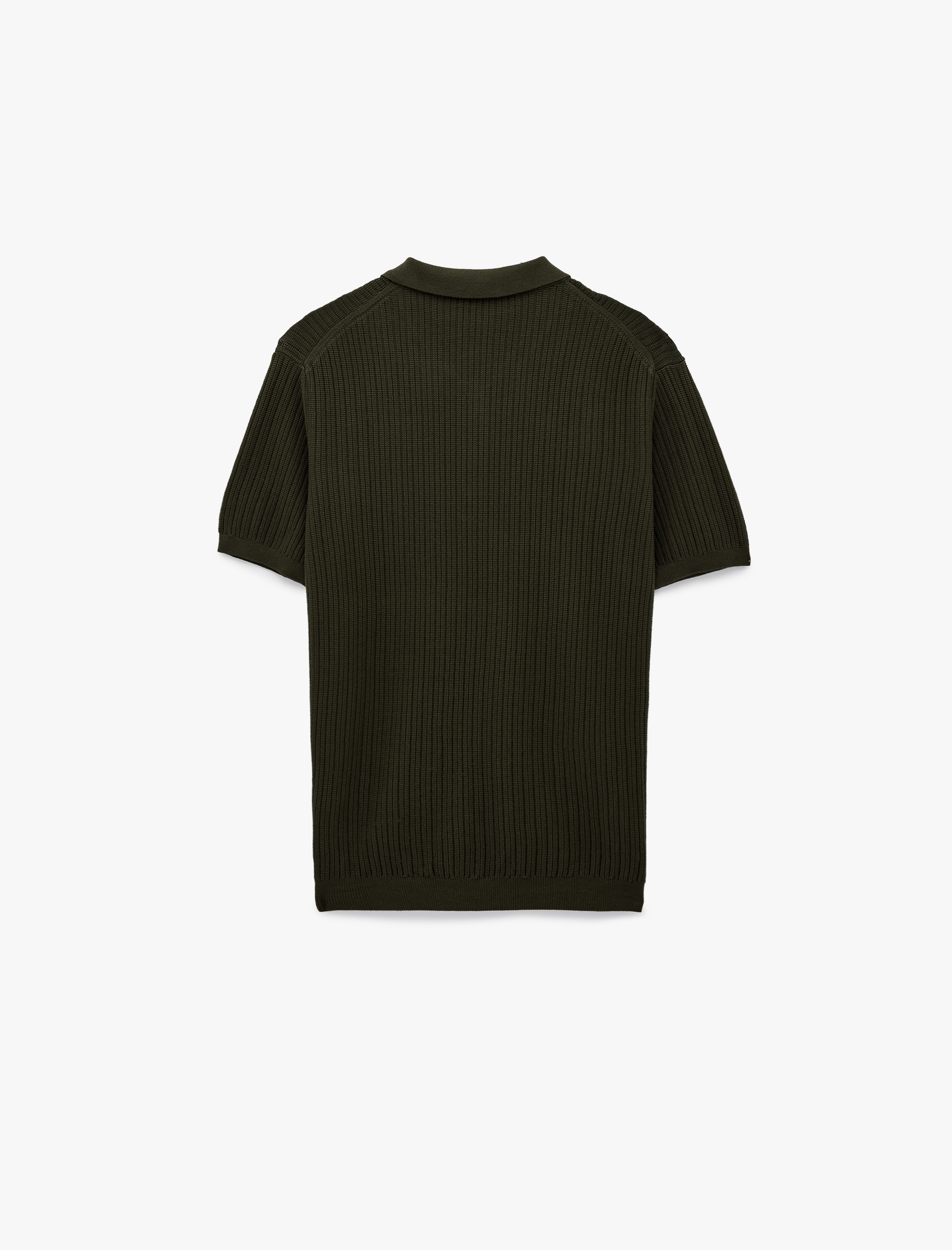   Regular Fit Dokulu Pamuklu Düğmeli Polo Yaka Kısa Kollu Triko Tişört