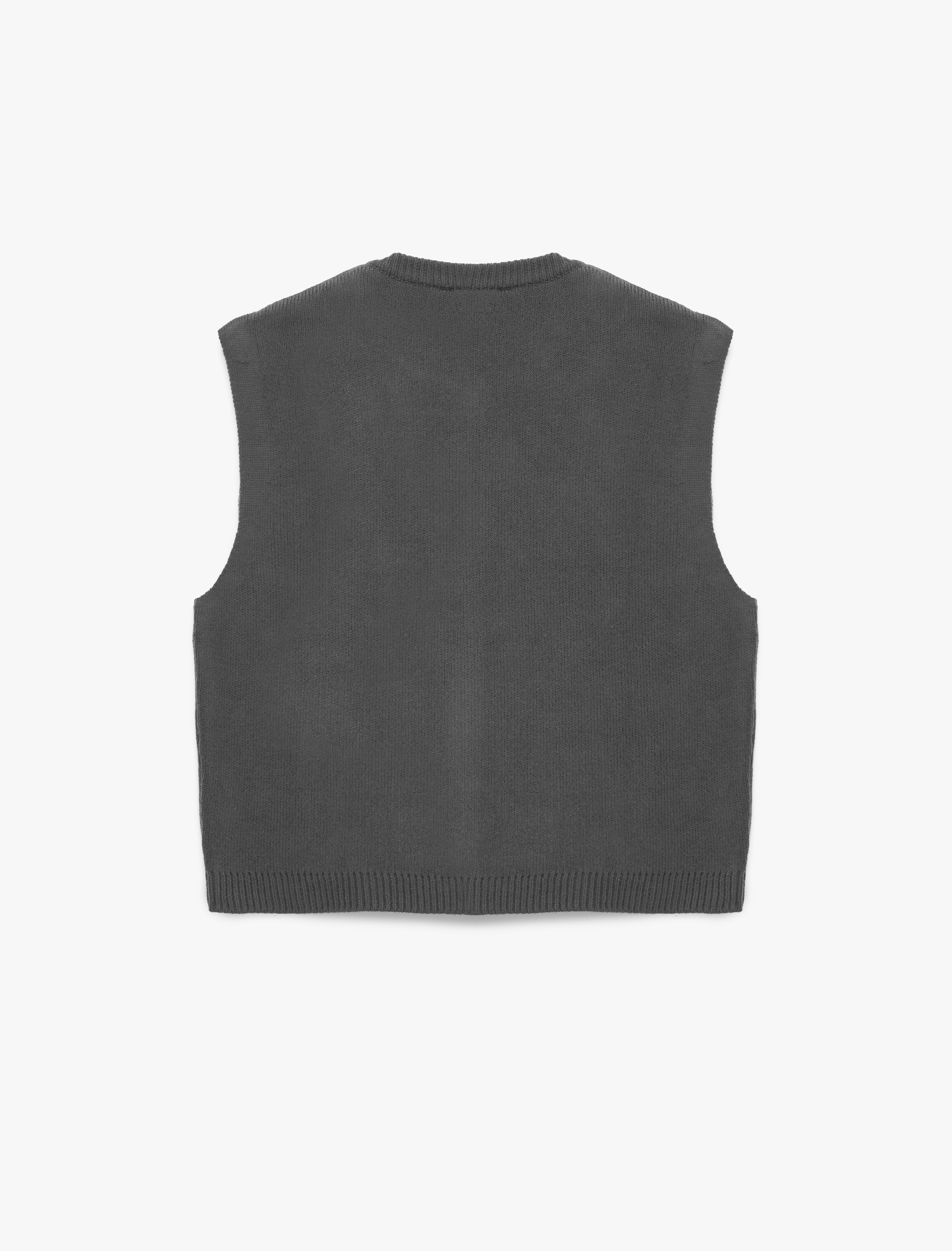   Düğmeli Kolej Yaka Triko Yelek