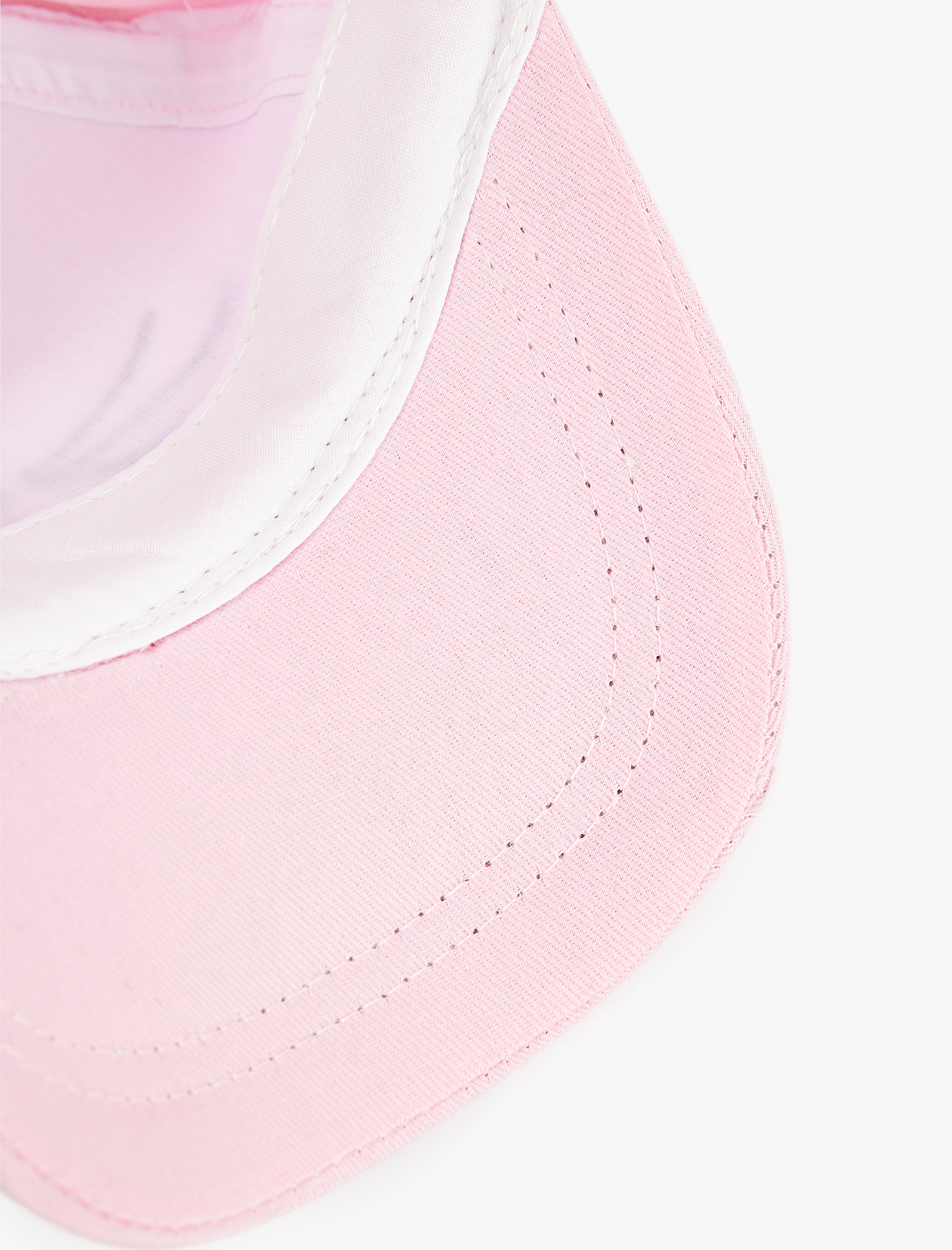  Kız Çocuk Kedi Temalı Kulak Detaylı İşlemeli Pamuklu Kap Şapka