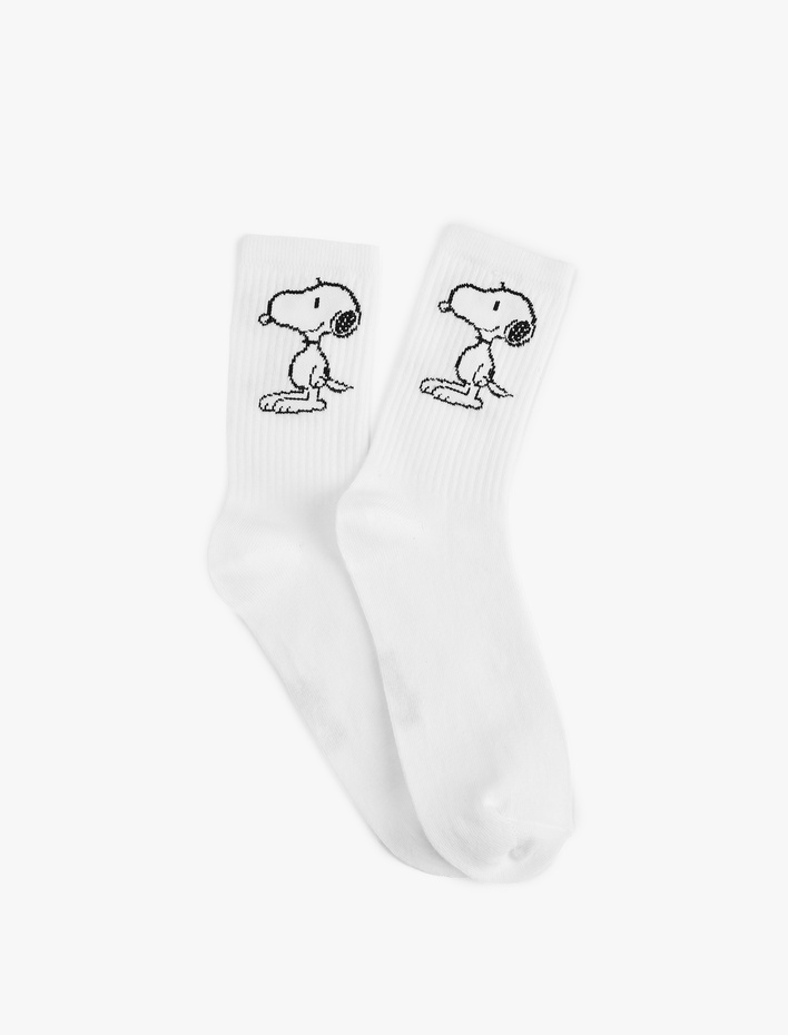 Kadın Lisanslı Snoopy Baskılı Soket Çorap