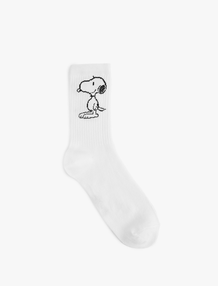 Kadın Lisanslı Snoopy Baskılı Soket Çorap