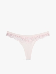 Rahat Kalıp Dantelli String Külot