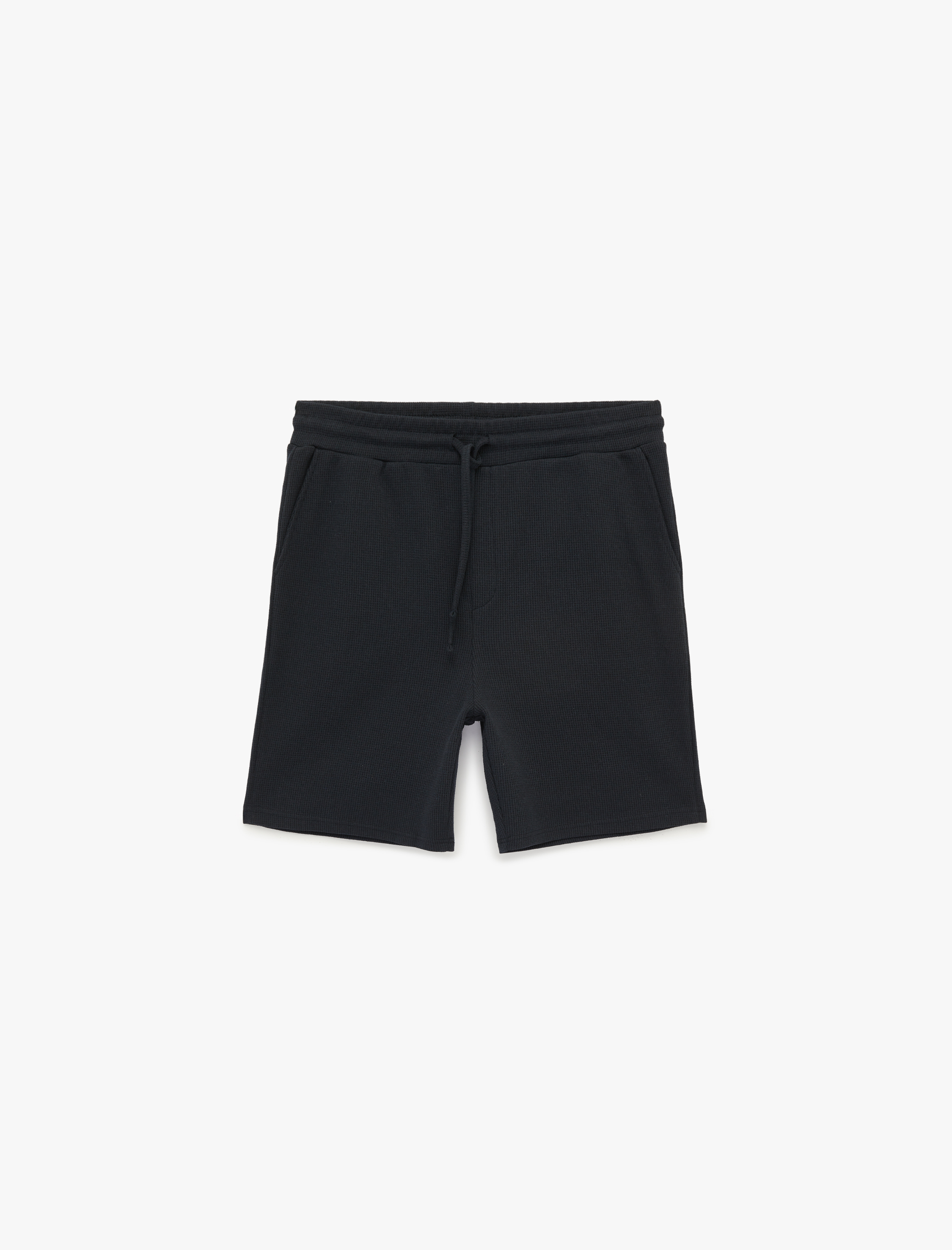   Regular Fit Cepli Bermuda Beli Bağcıklı Şort