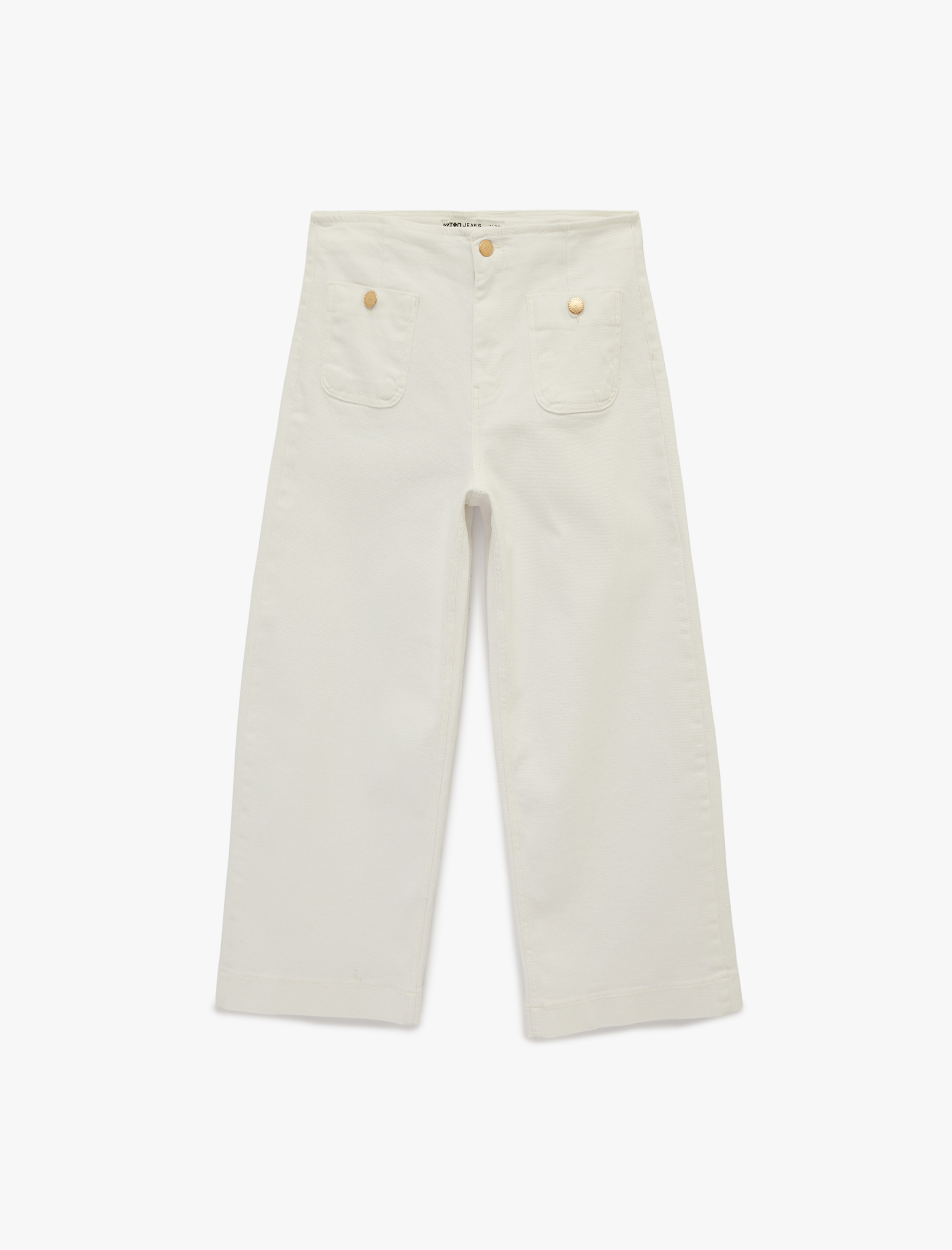   Pamuklu Cepli Normal Bel Culotte Pantolon - Culotte Jeans
