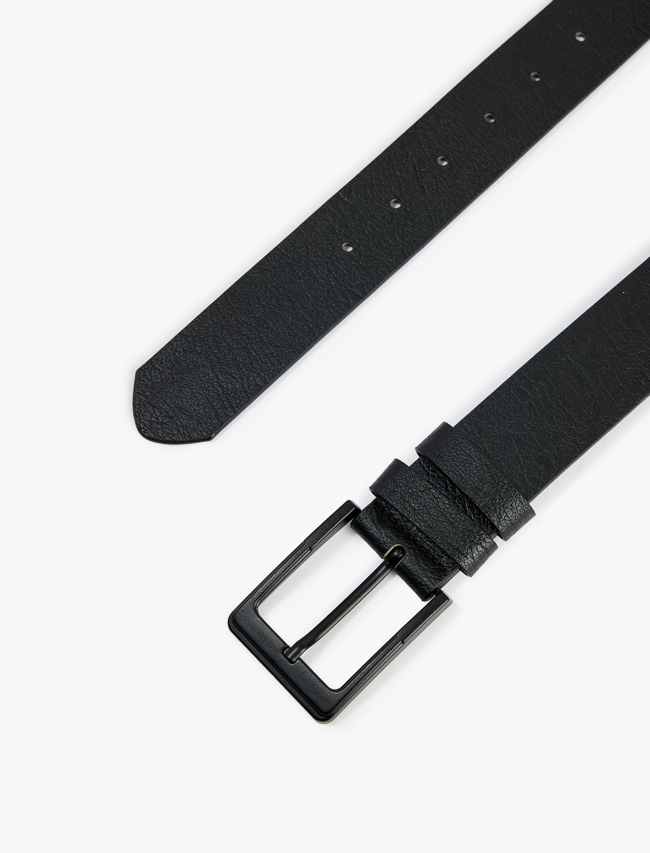  Erkek Dikdörtgen Tokalı Suni Deri Kemer