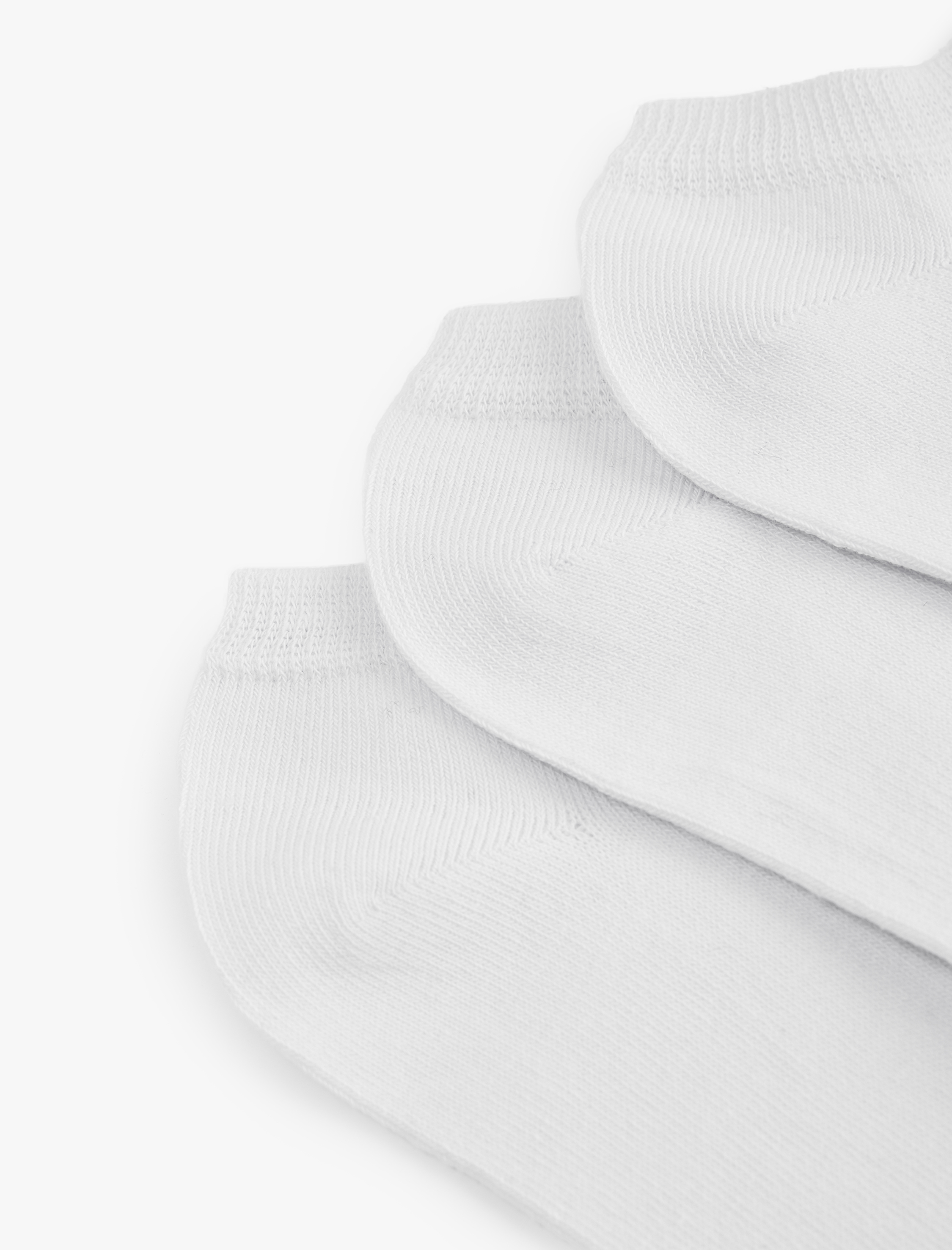  Kadın Basic Pamuklu 3'lü Patik Çorap Seti