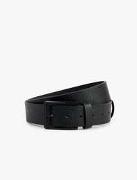 Dikdörtgen Tokalı Suni Deri Kemer