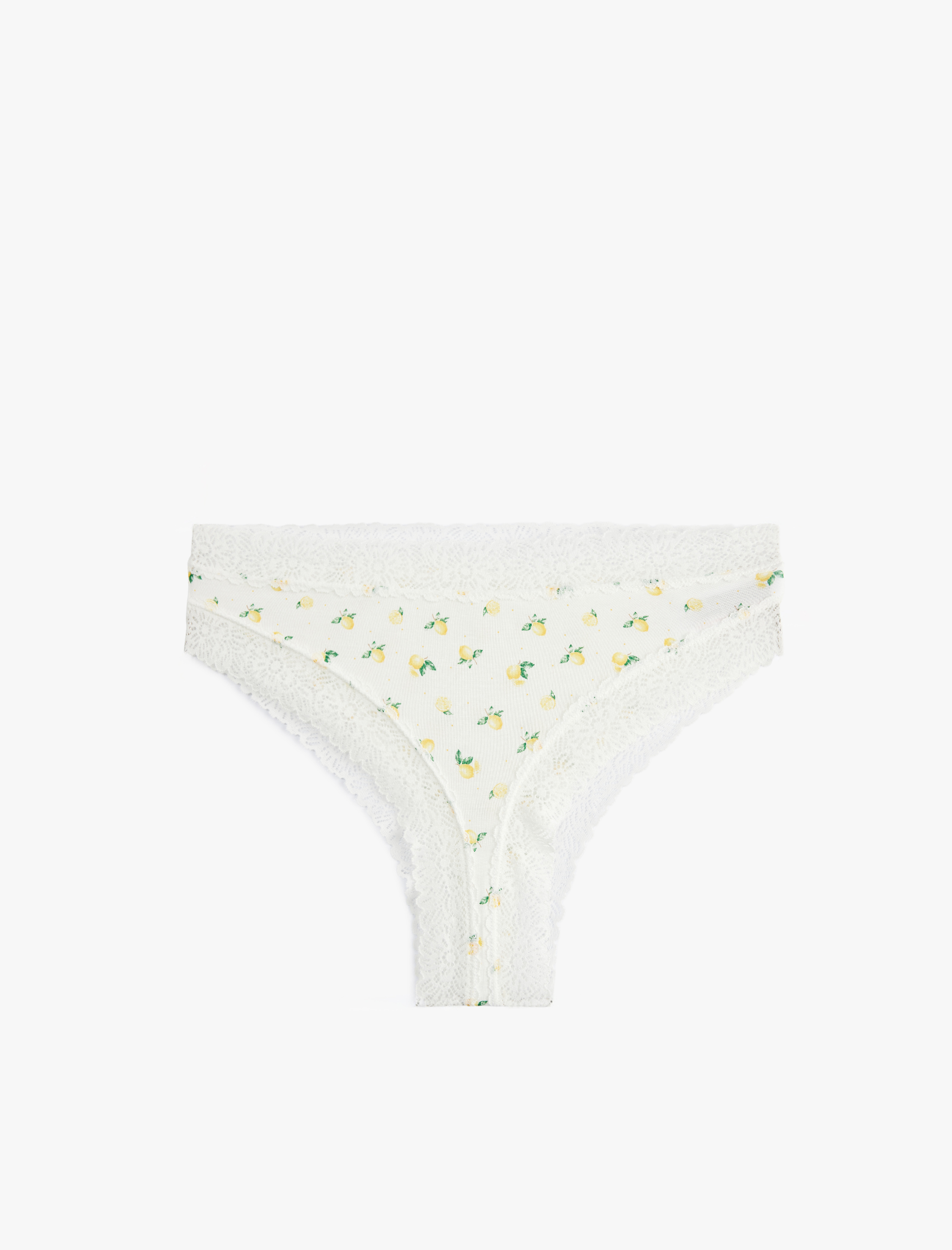   Dantel Detaylı Viskon Rahat Kalıp Brazilian Külot