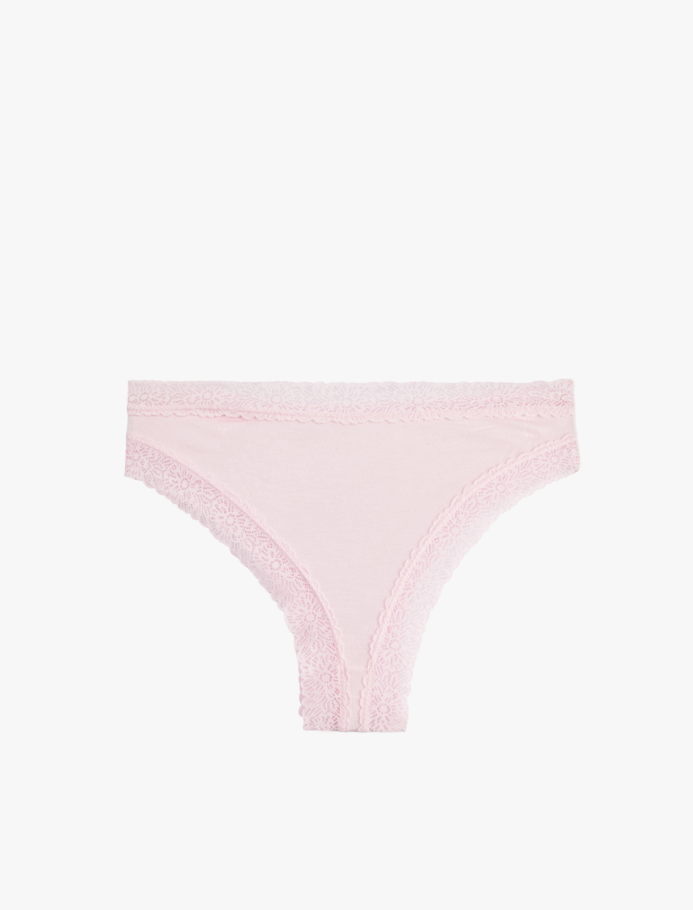   Dantel Detaylı Viskon Rahat Kalıp Brazilian Külot