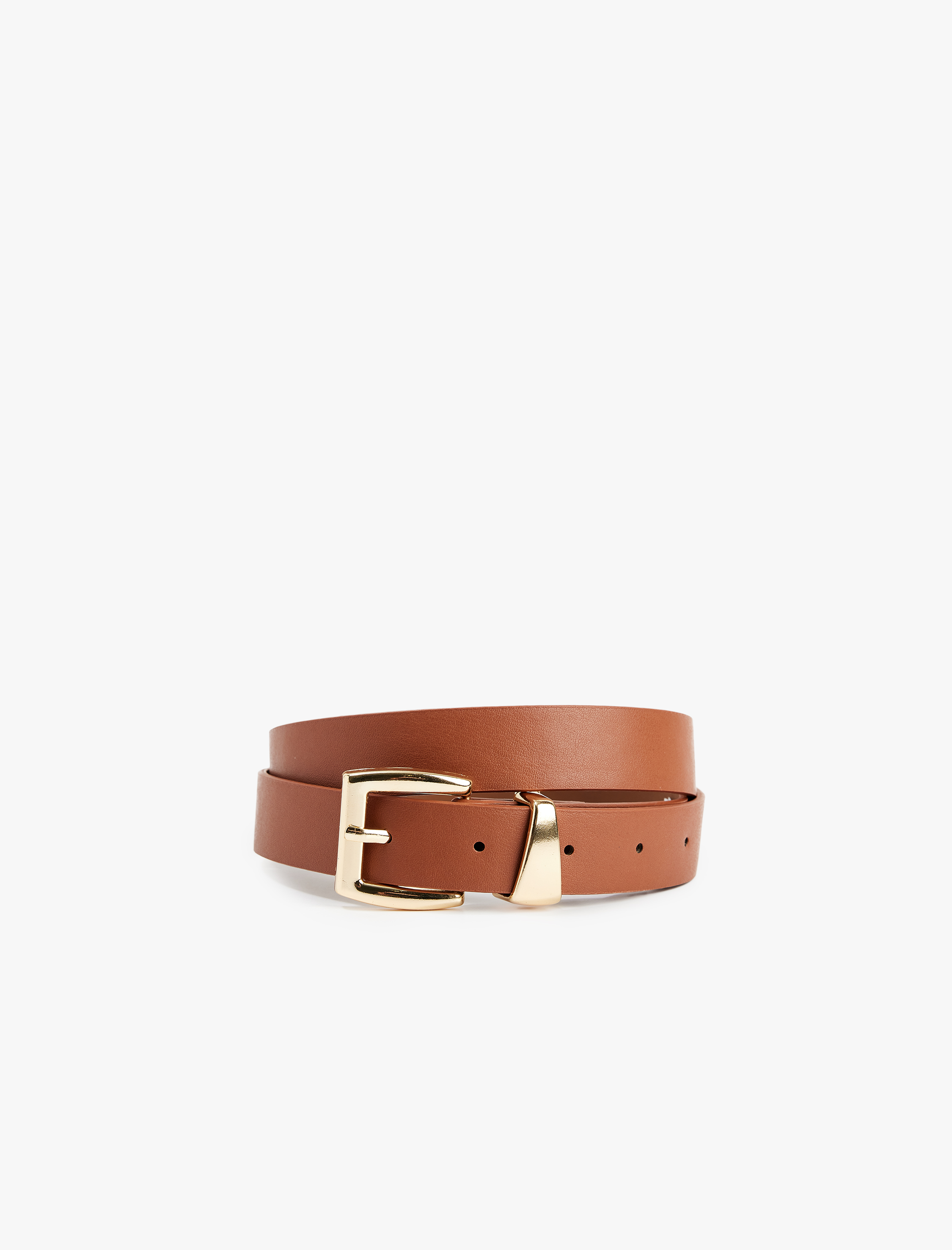  Kadın Metal Tokalı Deri Görünümlü Kemer