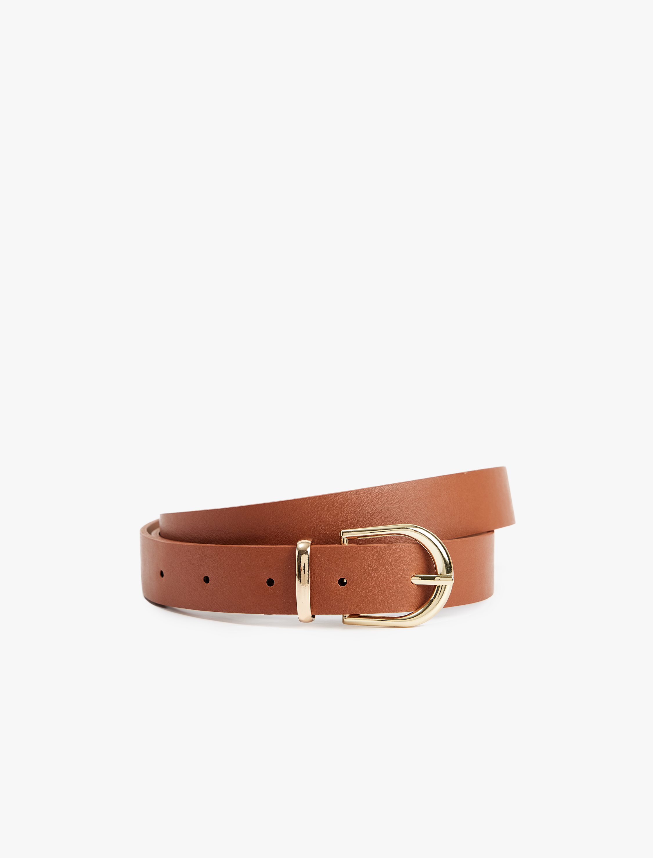  Kadın Metal Tokalı Deri Görünümlü Kemer