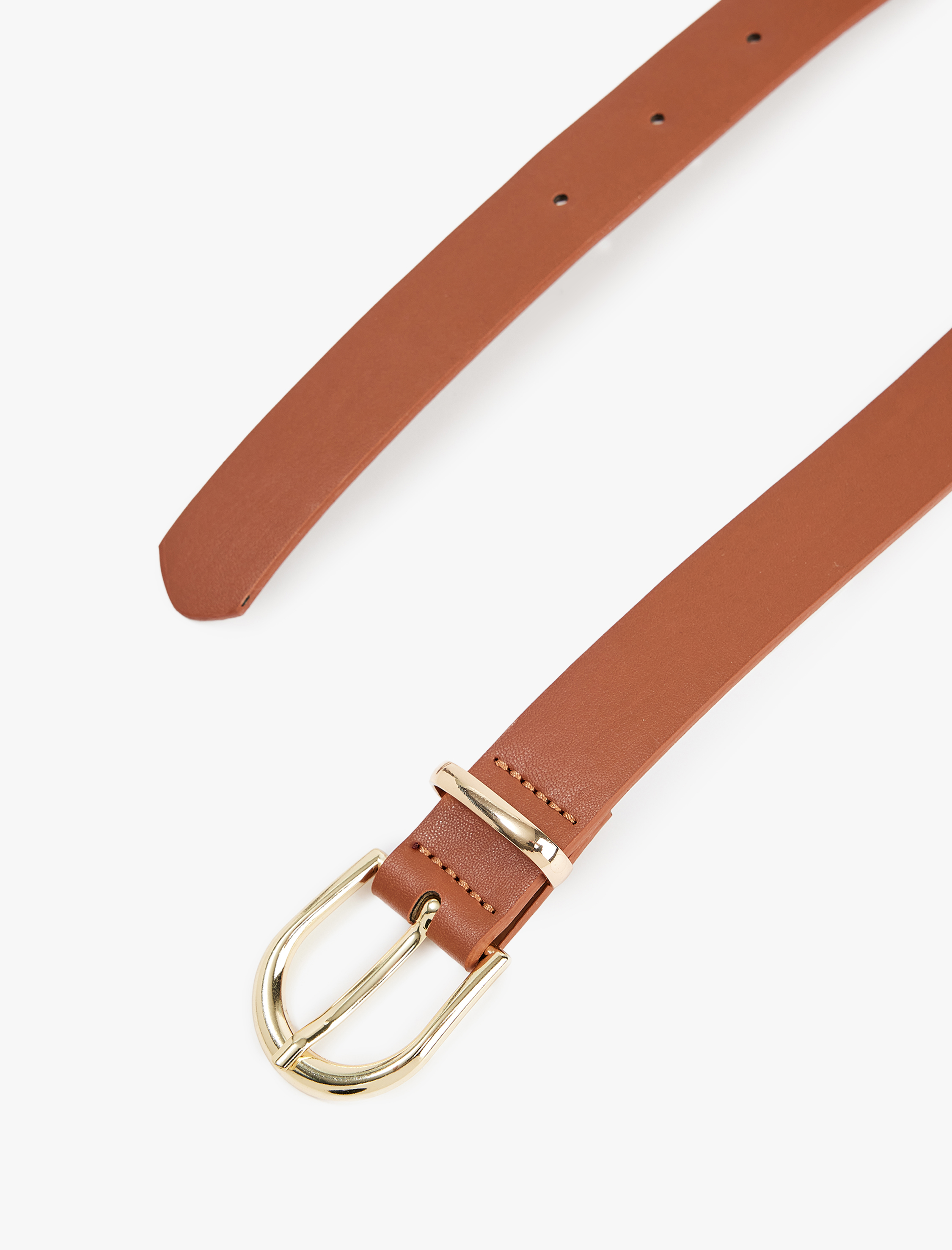  Kadın Metal Tokalı Deri Görünümlü Kemer