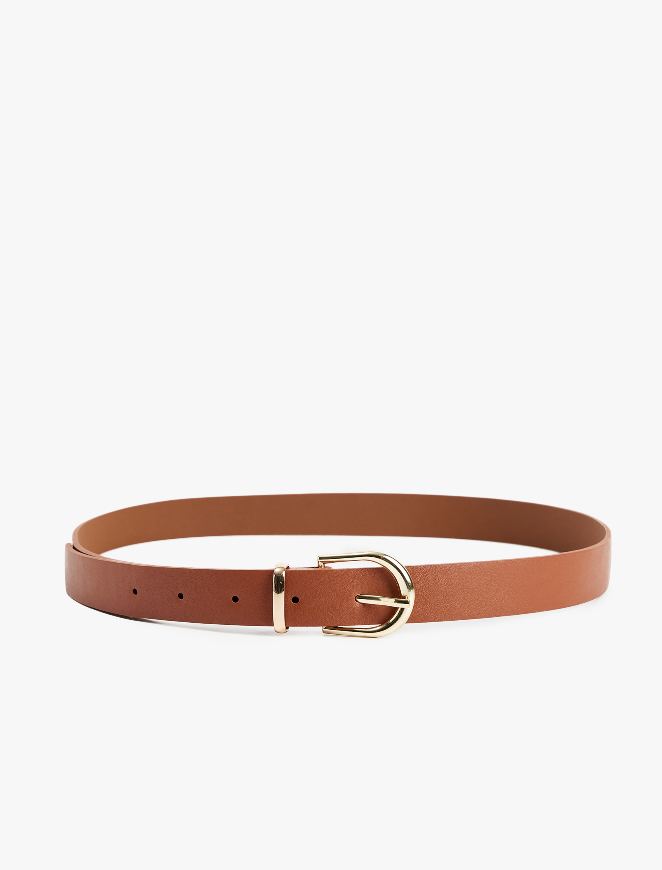  Kadın Metal Tokalı Deri Görünümlü Kemer