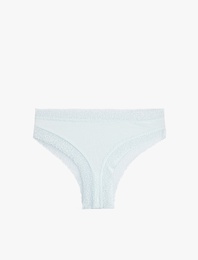 Dantel Detaylı Viskon Rahat Kalıp Brazilian Külot