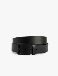 Kare Tokalı Suni Deri Kemer