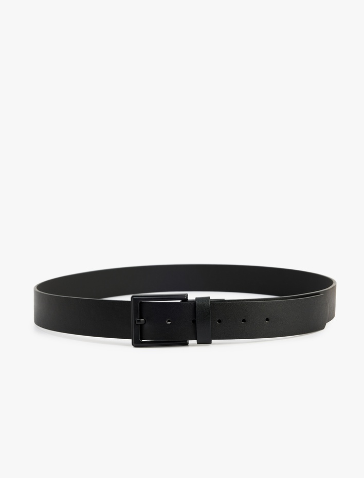 Erkek Kare Tokalı Suni Deri Kemer