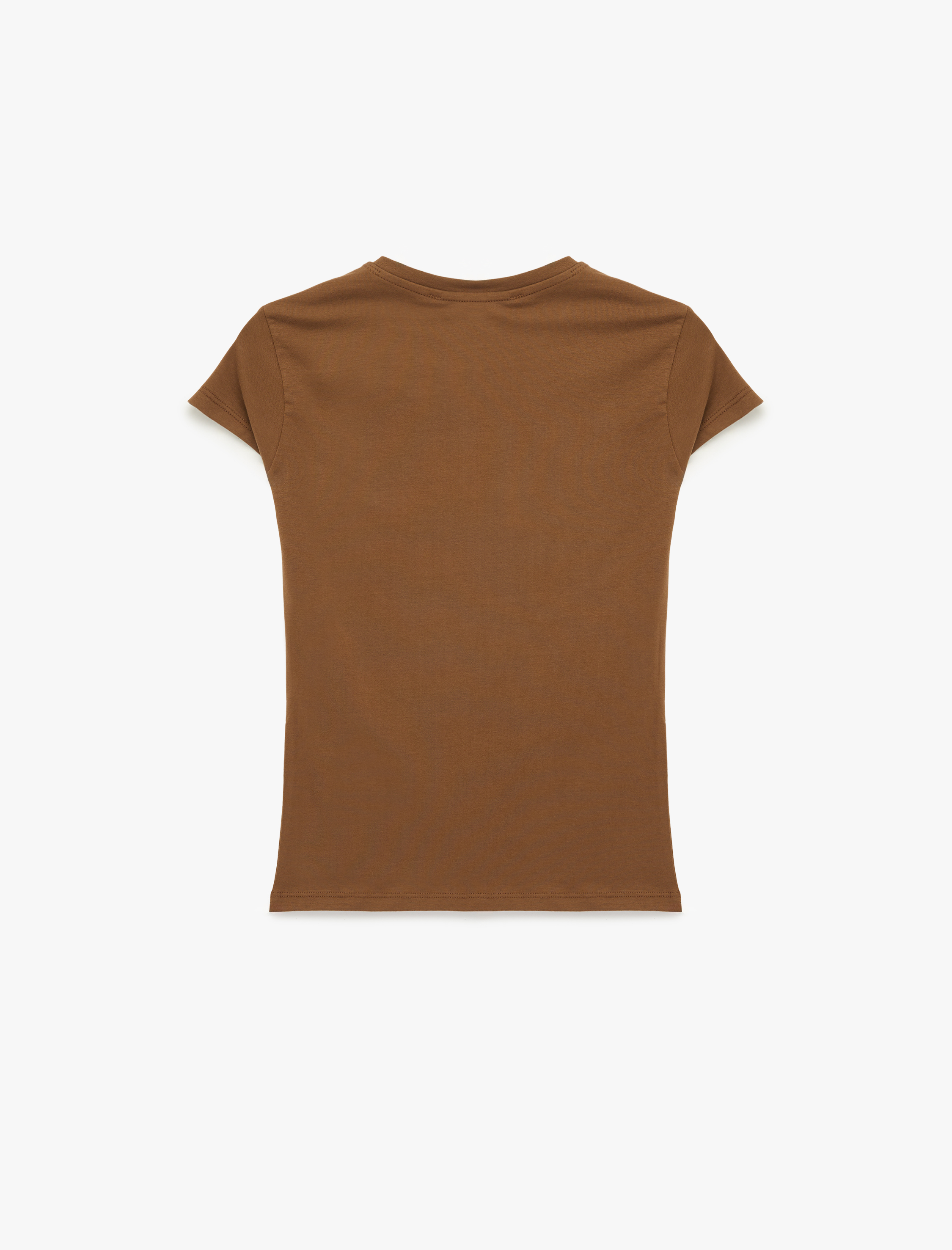   Slim Fit Kısa Kollu Bisiklet Yaka Pamuklu Tişört