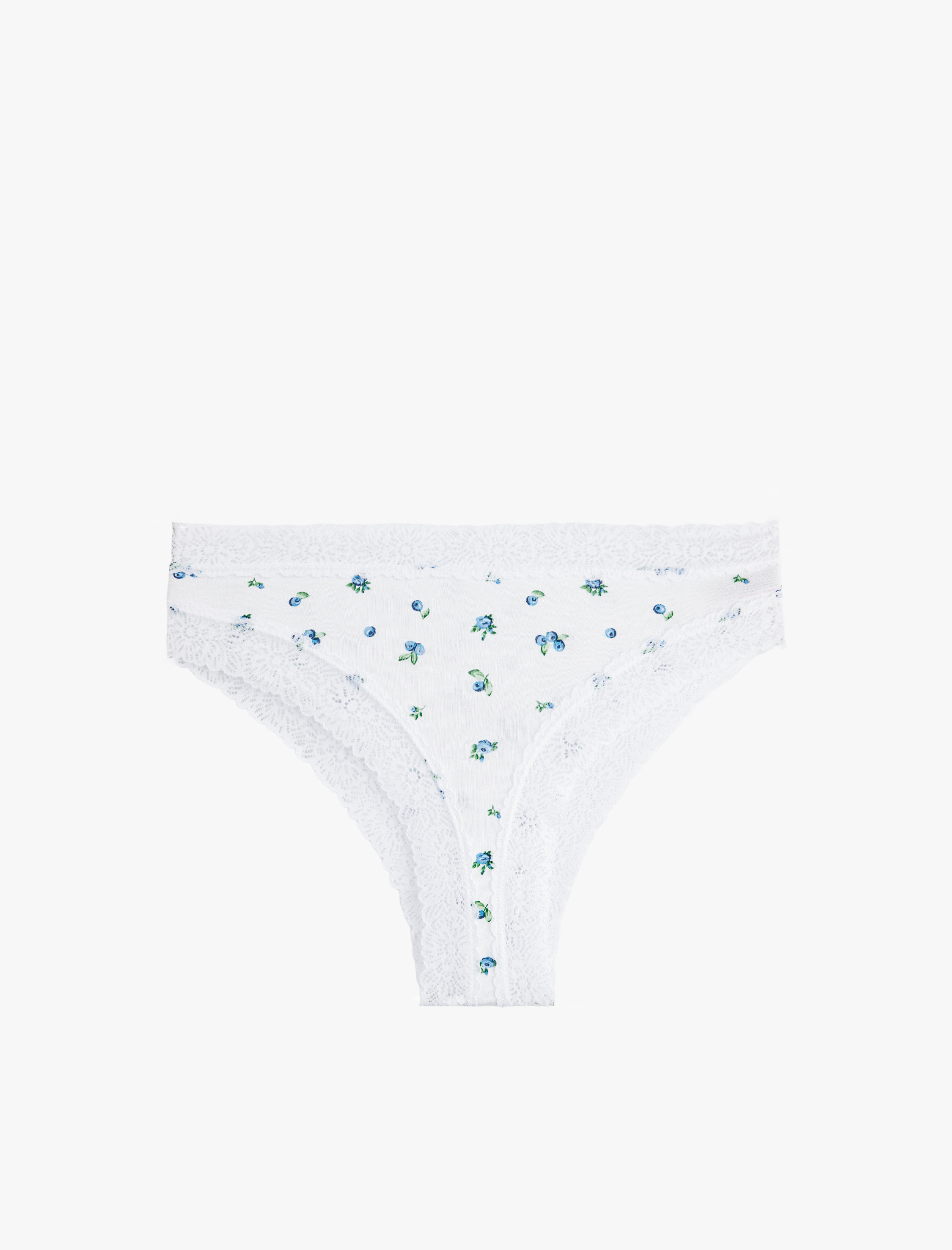   Dantel Detaylı Viskon Rahat Kalıp Brazilian Külot