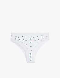 Dantel Detaylı Viskon Rahat Kalıp Brazilian Külot