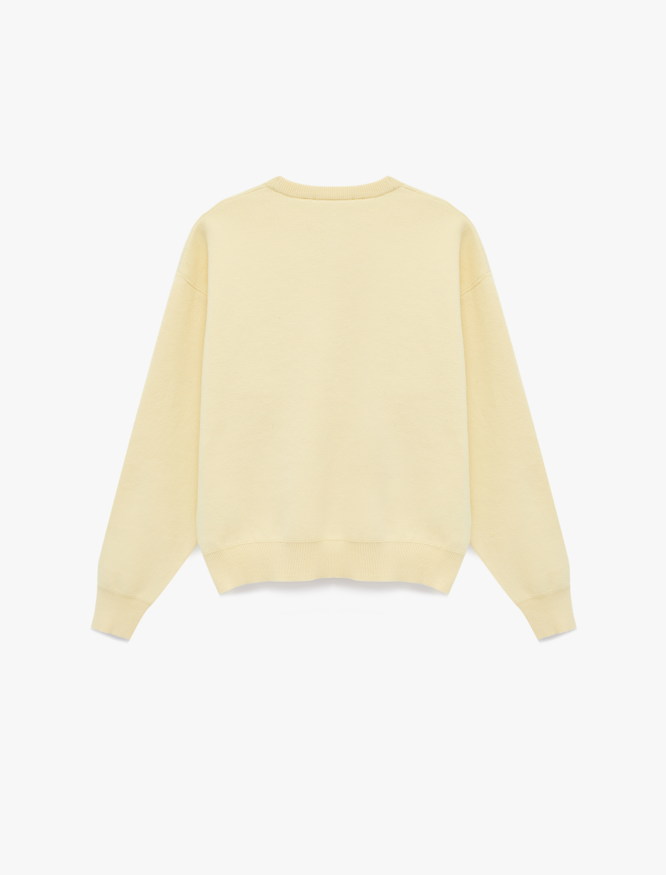   Pamuklu Uzun Kollu Bisiklet Yaka Triko Oversize Kazak