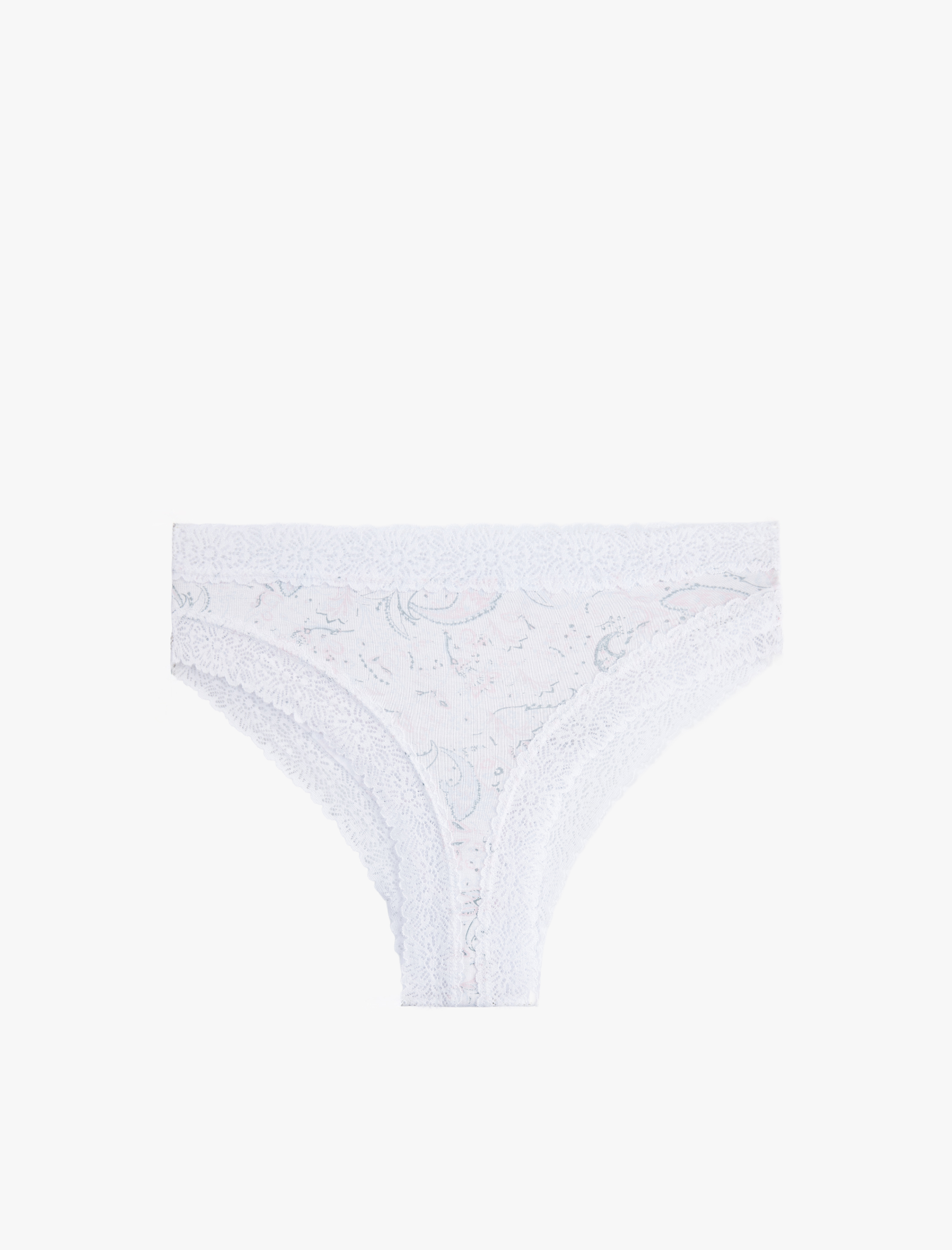   Dantel Detaylı Viskon Rahat Kalıp Brazilian Külot