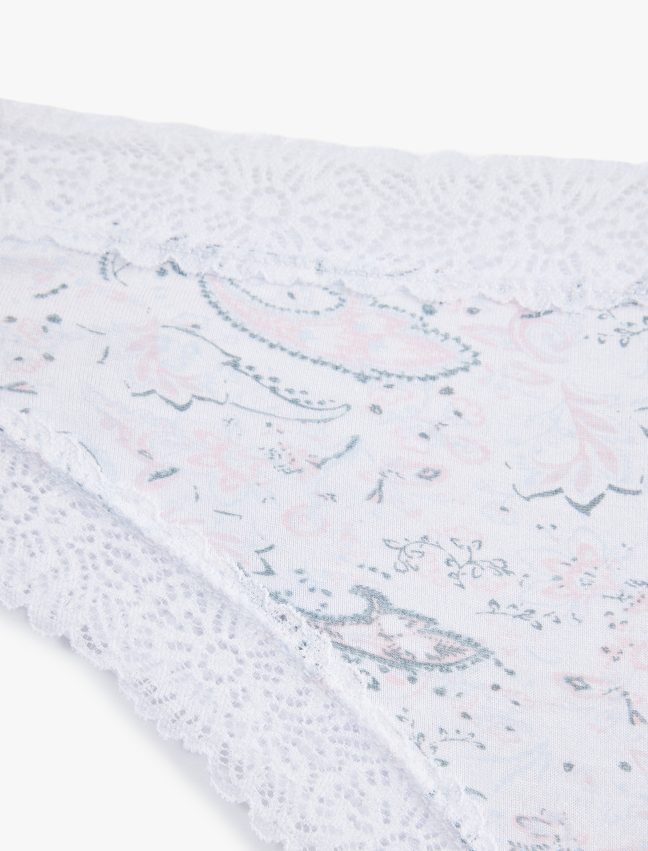   Dantel Detaylı Viskon Rahat Kalıp Brazilian Külot