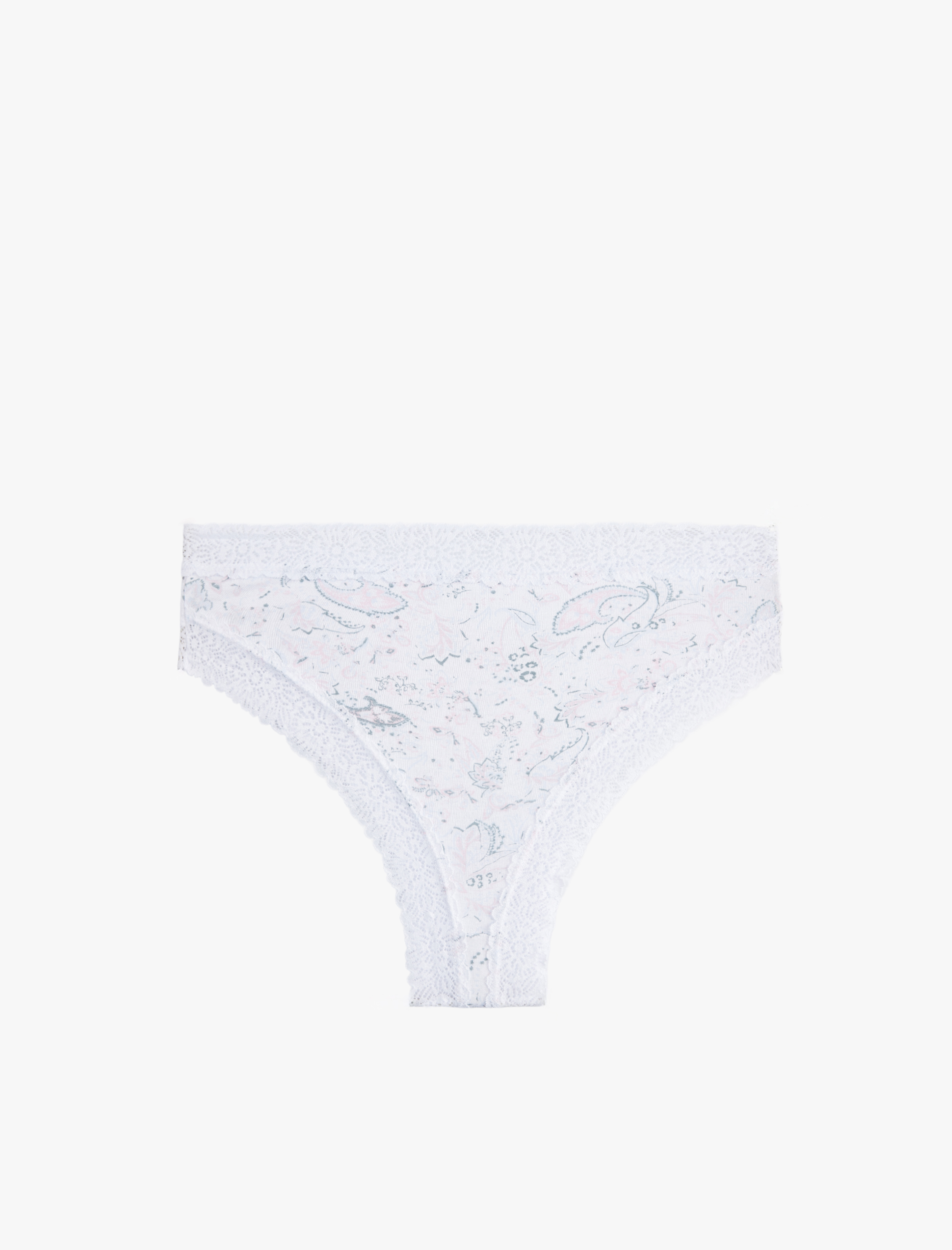   Dantel Detaylı Viskon Rahat Kalıp Brazilian Külot