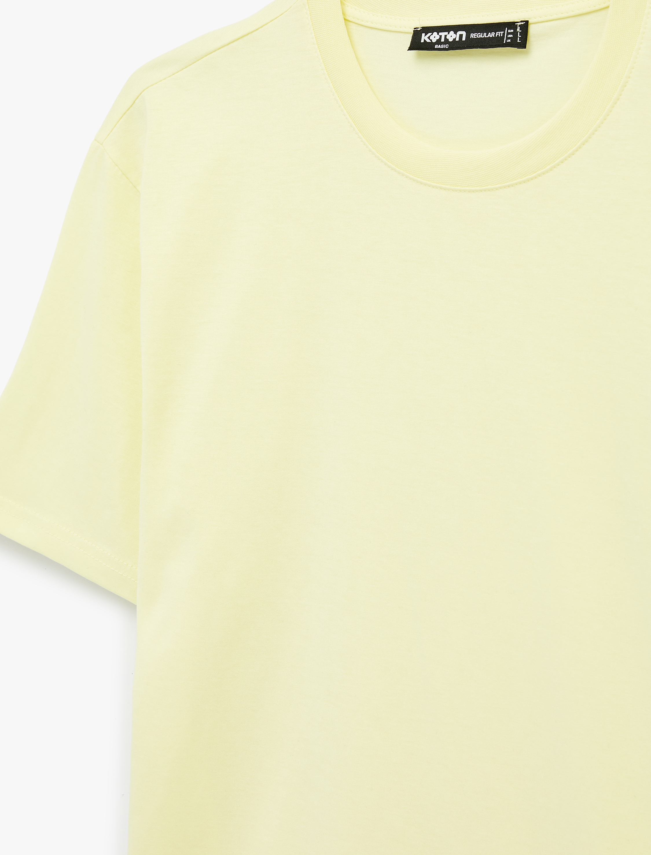   Regular Fit Kısa Kollu Bisiklet Yaka Pamuklu Basic Tişört