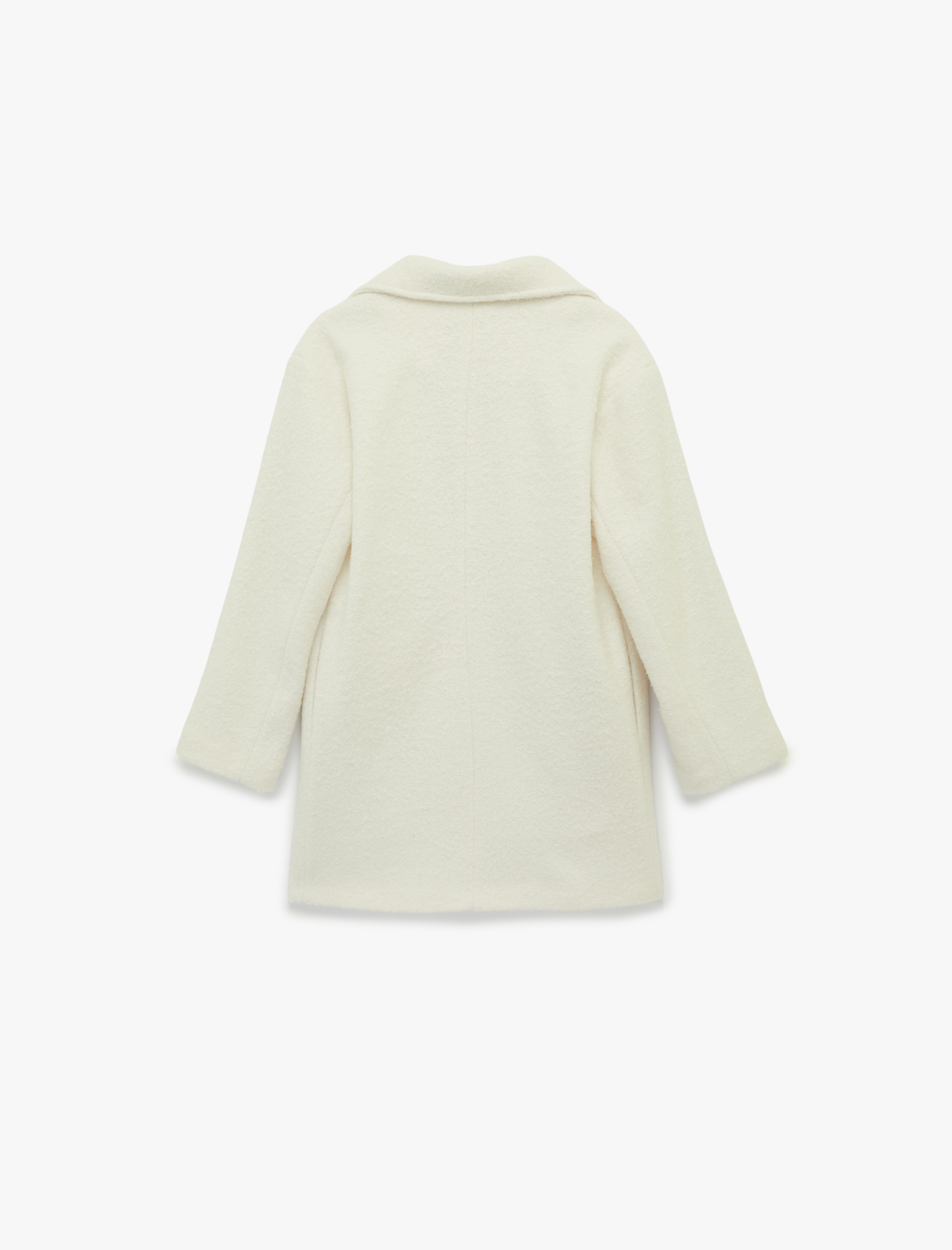   Düğmeli Cepli Uzun Kollu Buklet Kaban