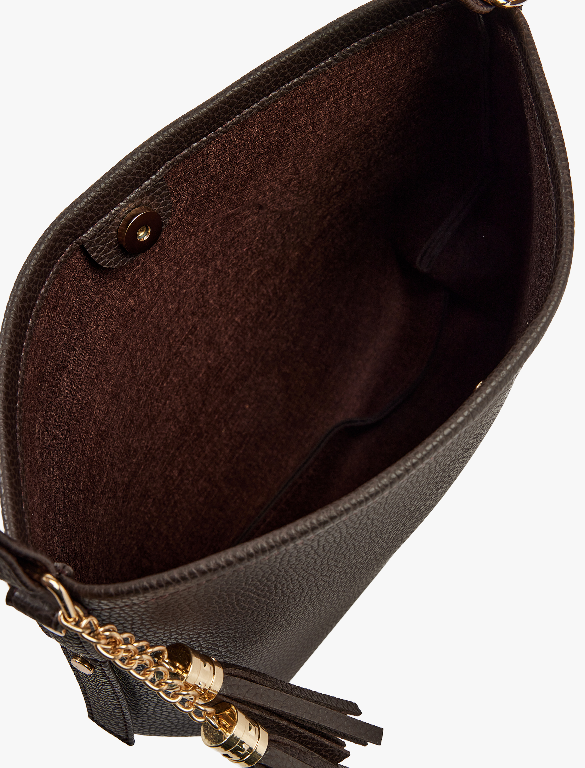  Kadın Metal Aksesuarlı Saplı Suni Deri İkili Çanta