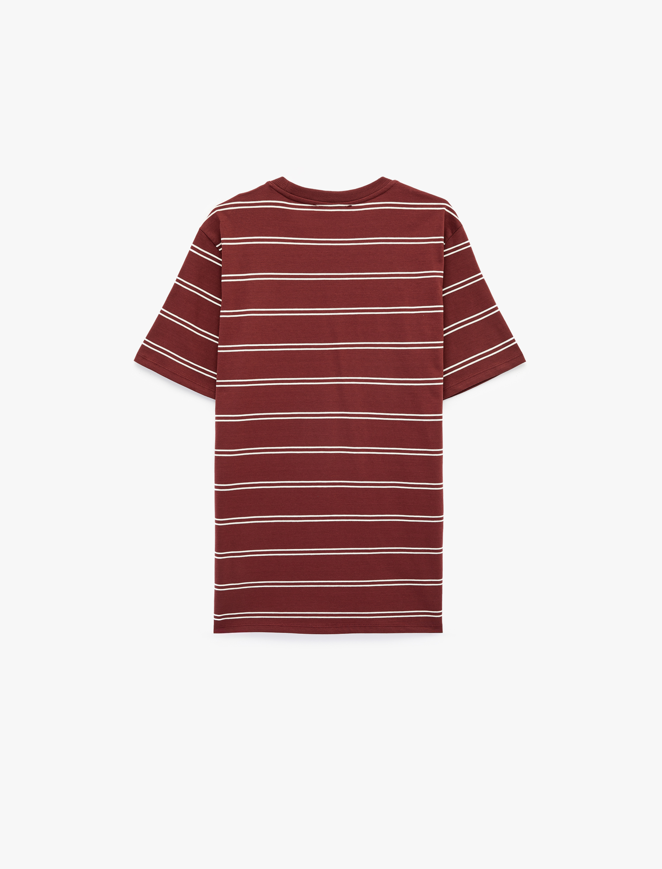   Regular Fit Kısa Kollu Pamuklu Bisiklet Yaka Tişört