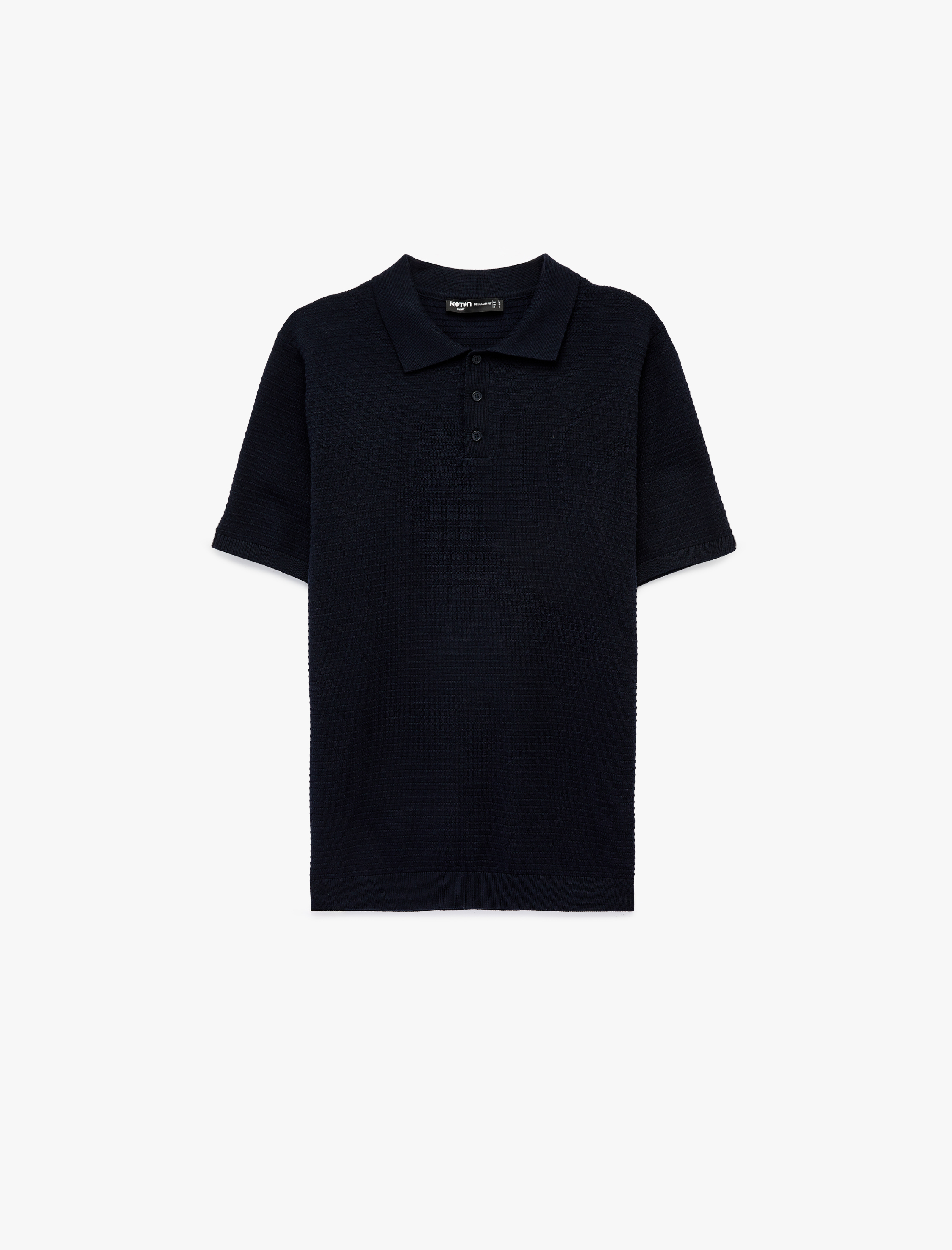   Regular Fit Pamuklu Polo Yaka Kısa Kollu Triko Tişört