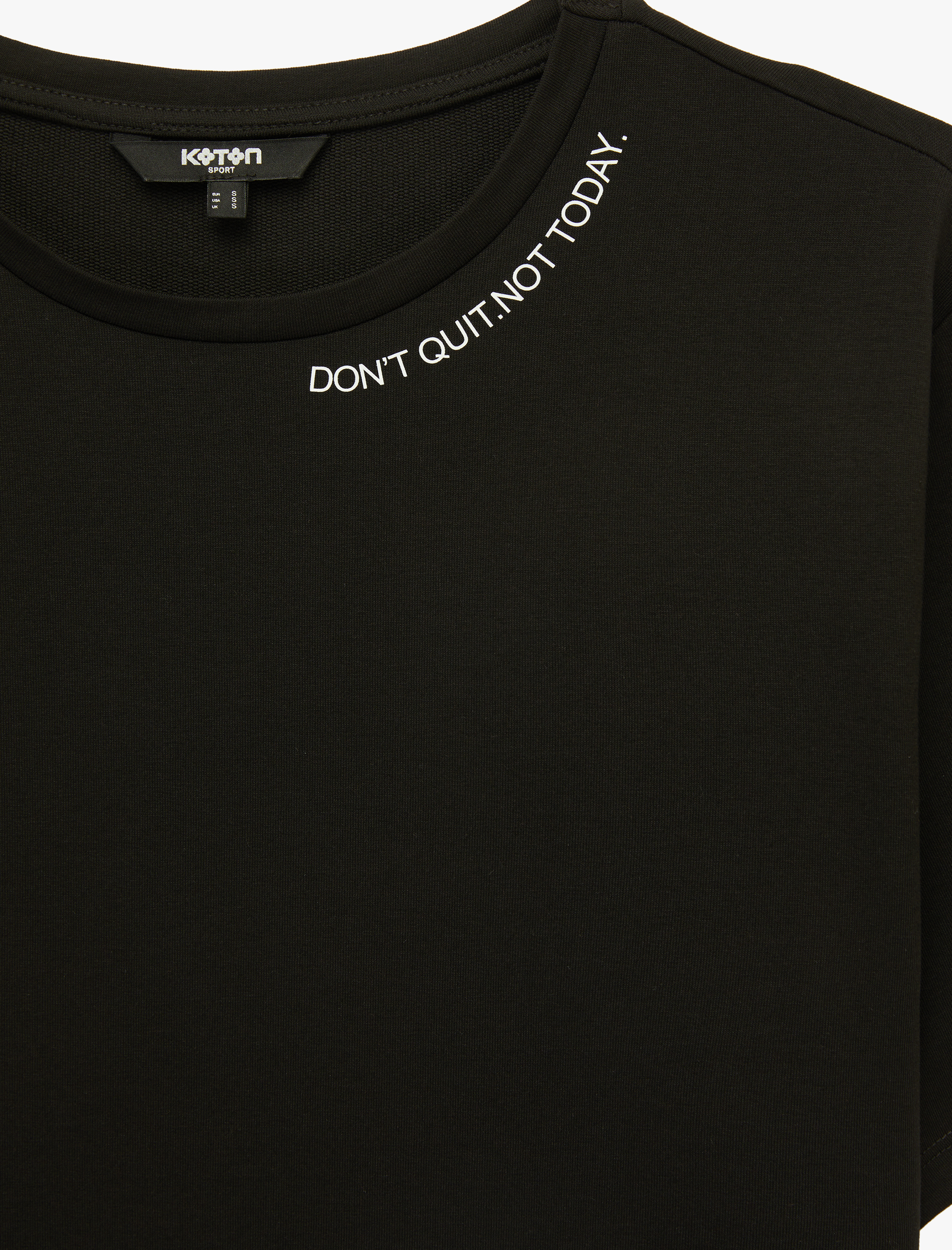   Regular Fit Kısa Kollu Bisiklet Yaka Baskılı Spor Tişört