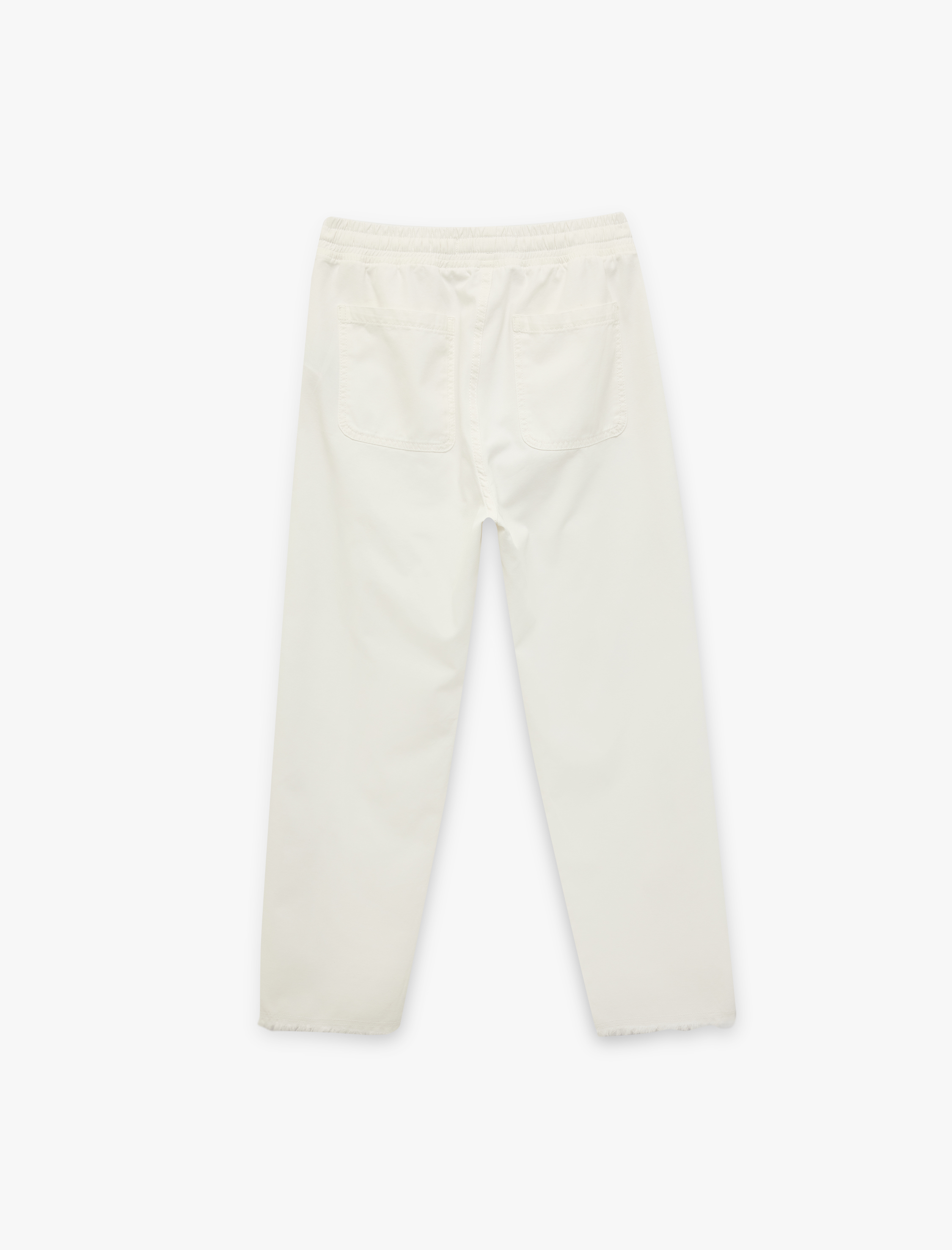   Pamuklu Rahat Kalıp Beli Bağcıklı Eşofman Görünümlü Balon Pantolon