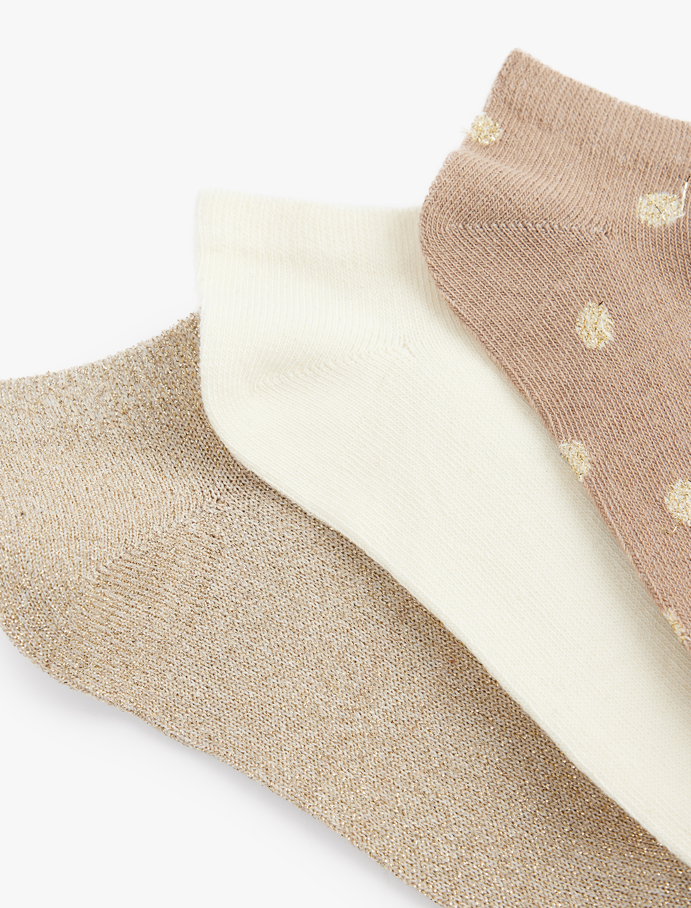  Kadın 3'lü Çok Renkli Patik Çorap Seti