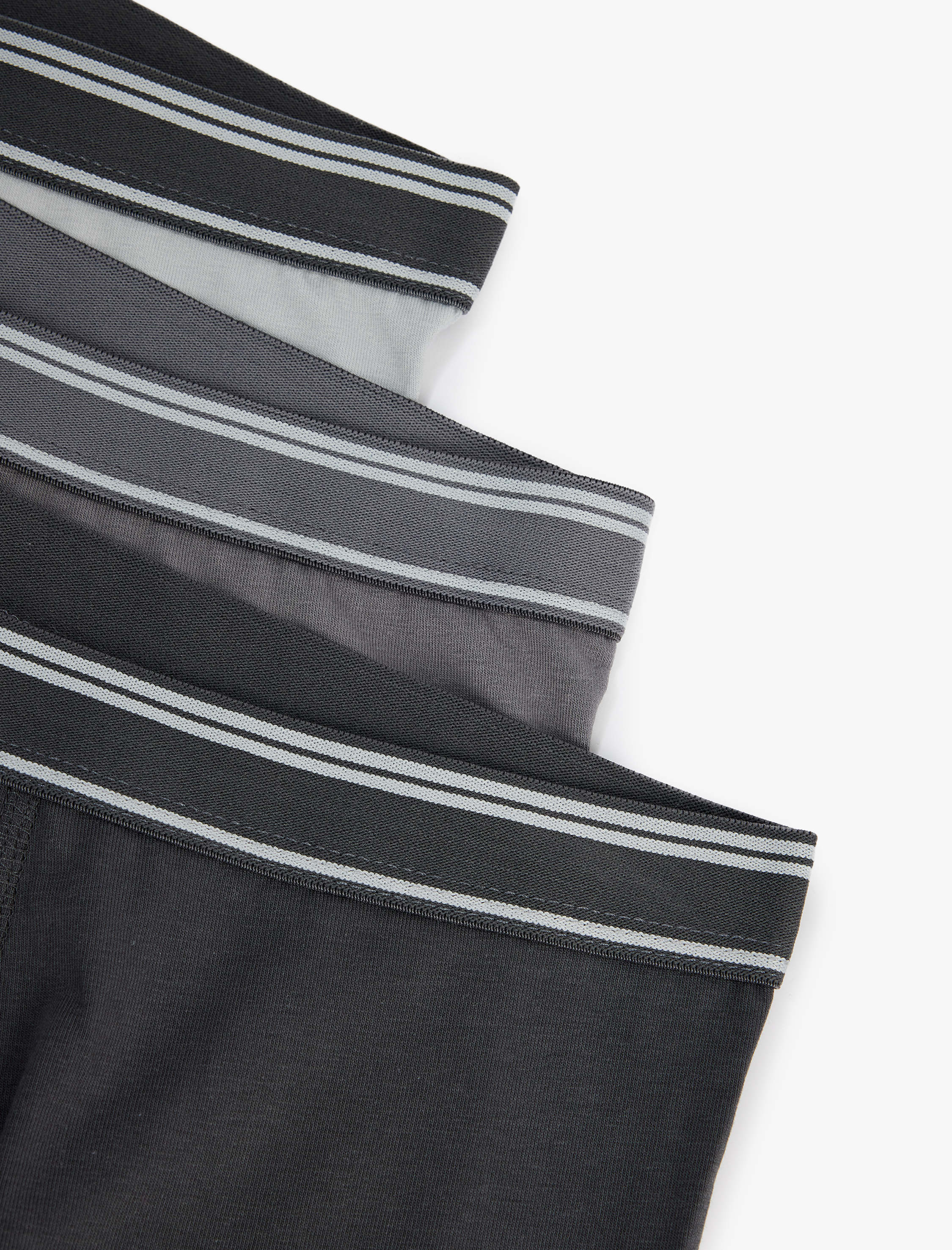   Pamuklu Bel Detaylı 3'lü Boxer Seti