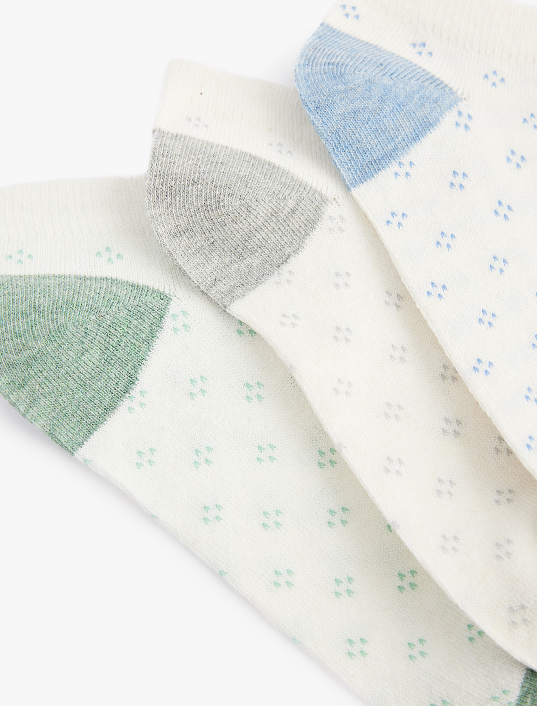  Kadın 3'lü Çok Renkli Patik Çorap Seti