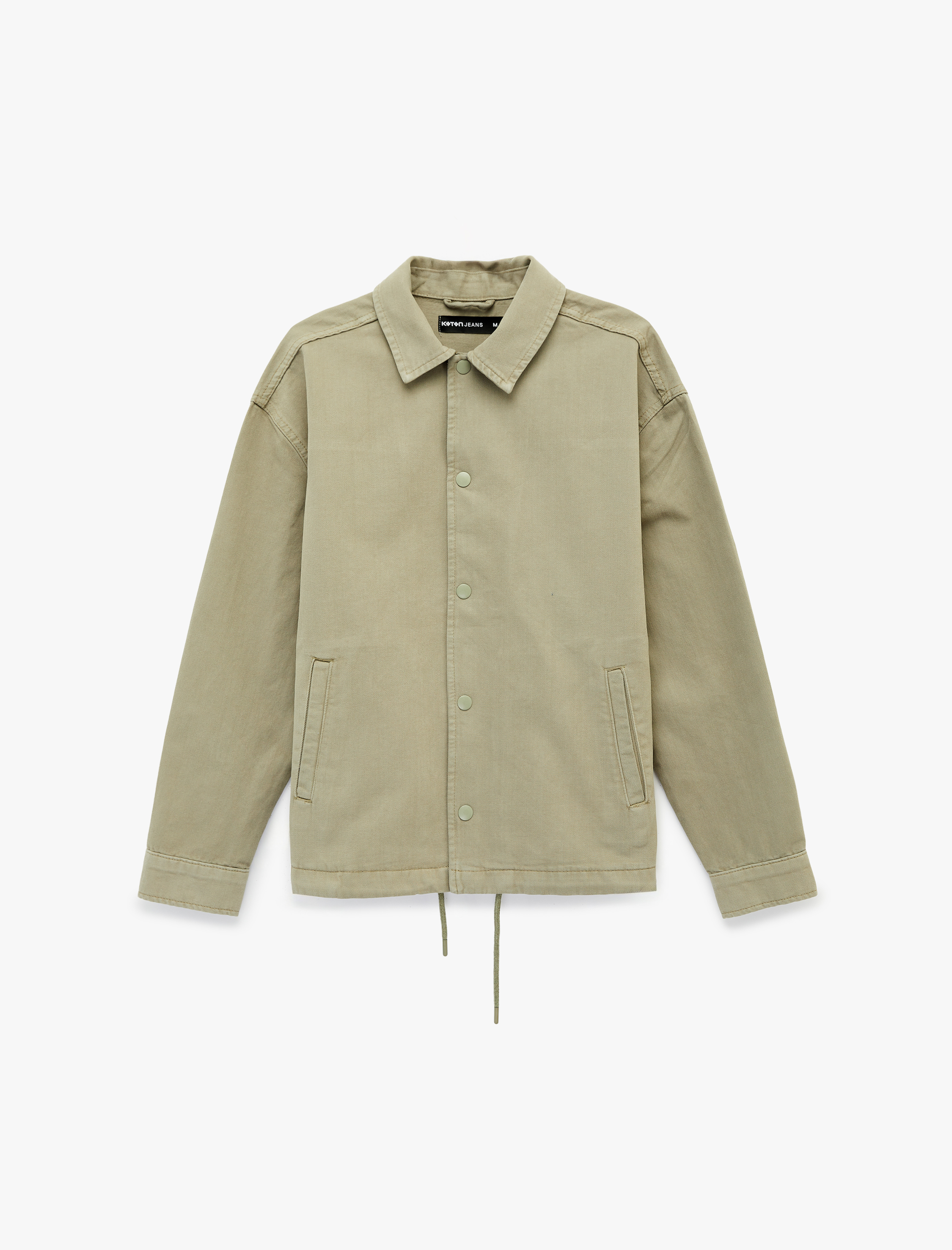   Pamuklu Cepli Uzun Kollu Gömlek Yaka Jean Ceket