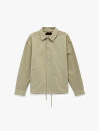 Pamuklu Cepli Uzun Kollu Gömlek Yaka Jean Ceket