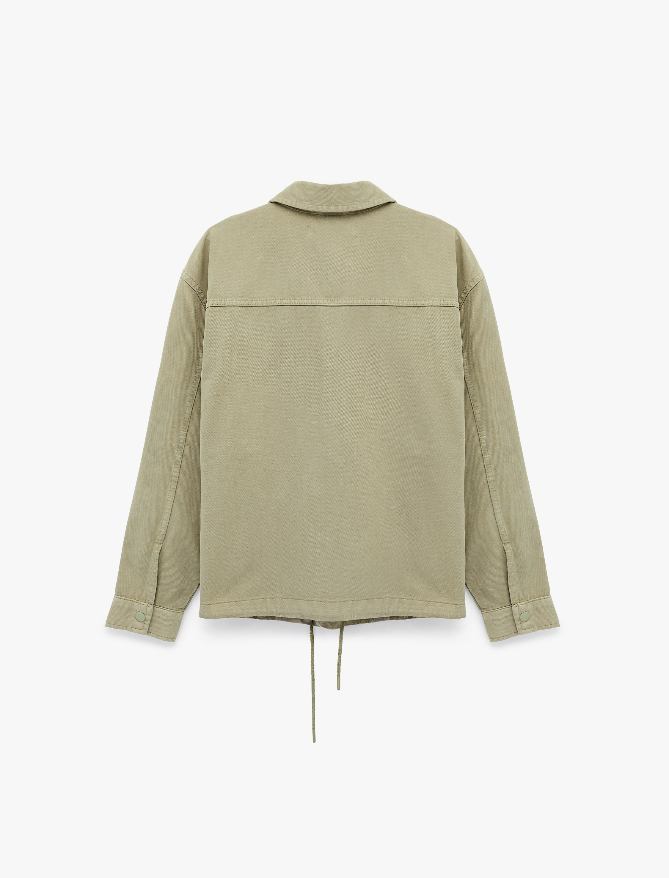   Pamuklu Cepli Uzun Kollu Gömlek Yaka Jean Ceket